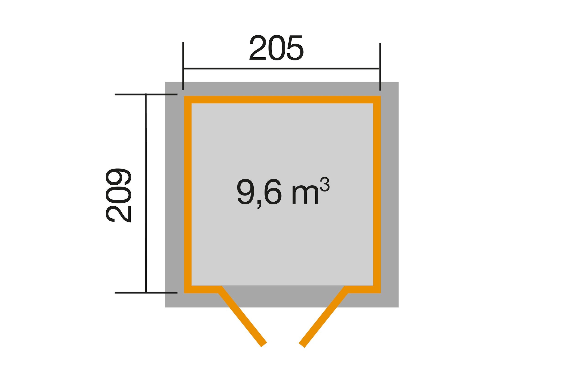 weka Gartenhaus »265 Gr. 2, 21 mm, anthrazit«