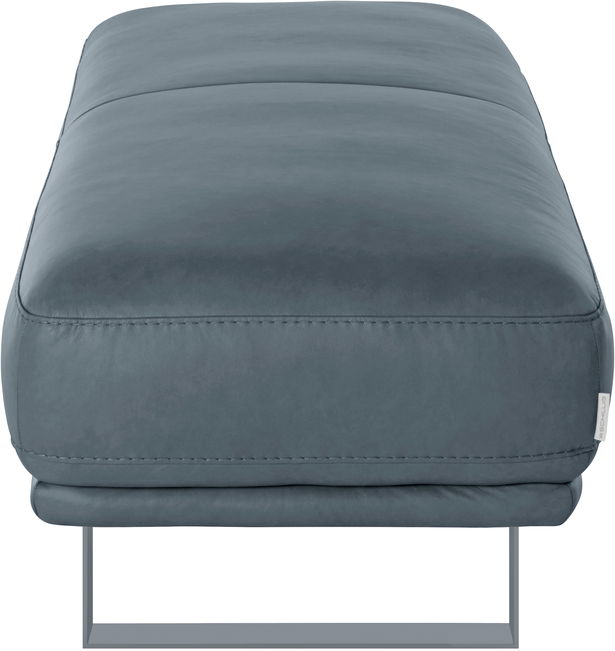 W.SCHILLIG Hocker »montanaa«, mit Metallkufen in Silber matt, Breite 141 cm