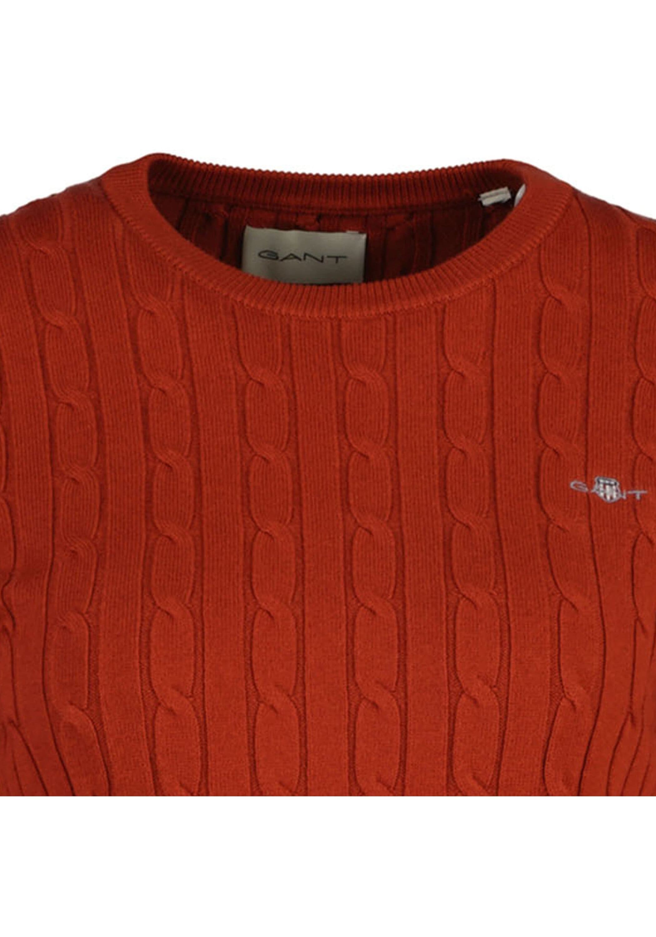 Gant Sweater »Strickpullover STRETCH COTTON CABLE C-NECK«

