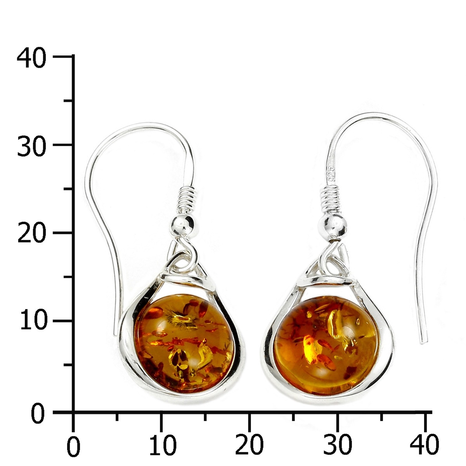 OSTSEE-SCHMUCK Paar Ohrhänger »- Lina - Silber 925/000 - Bernstein«