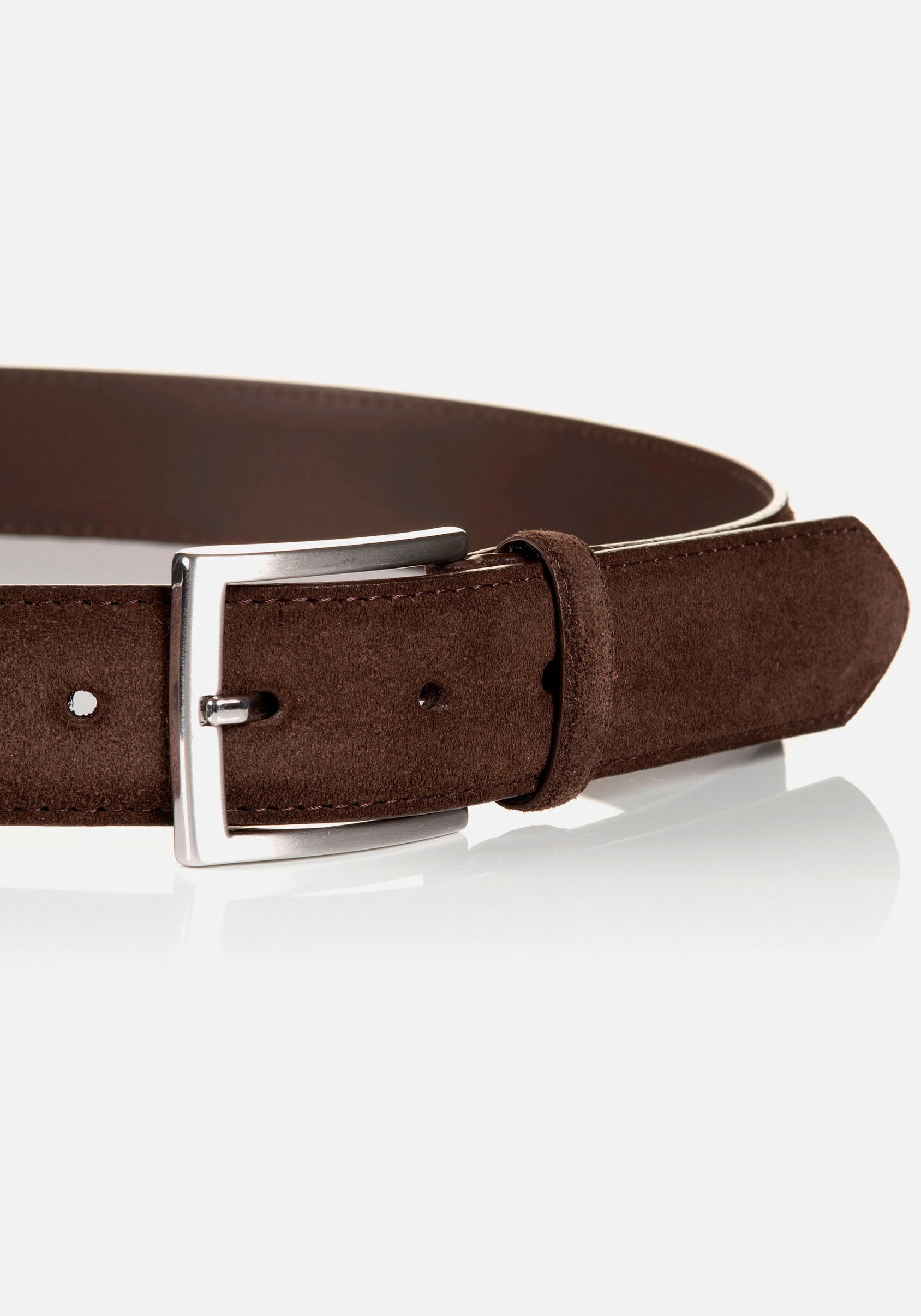 MONTI Ledergürtel, 3,5 cm breit, Business-Casual, Veloursleder, kürzbar