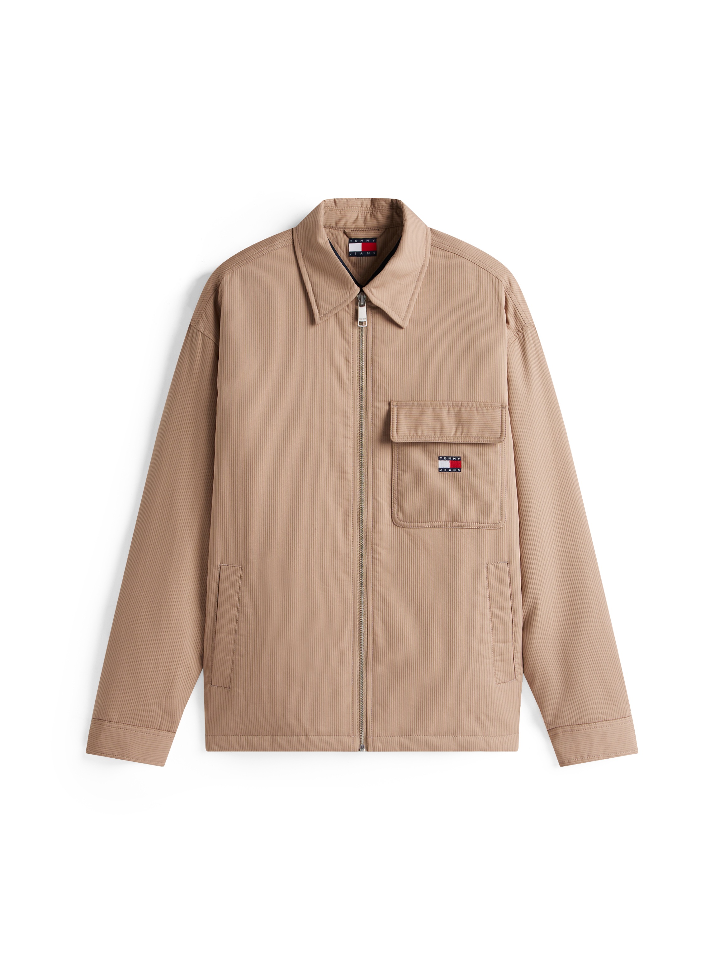 Tommy Jeans Hemdjacke »TJM PADDED TECH CORD« ohne Kapuze Overshirt, lockere Form, wattiert