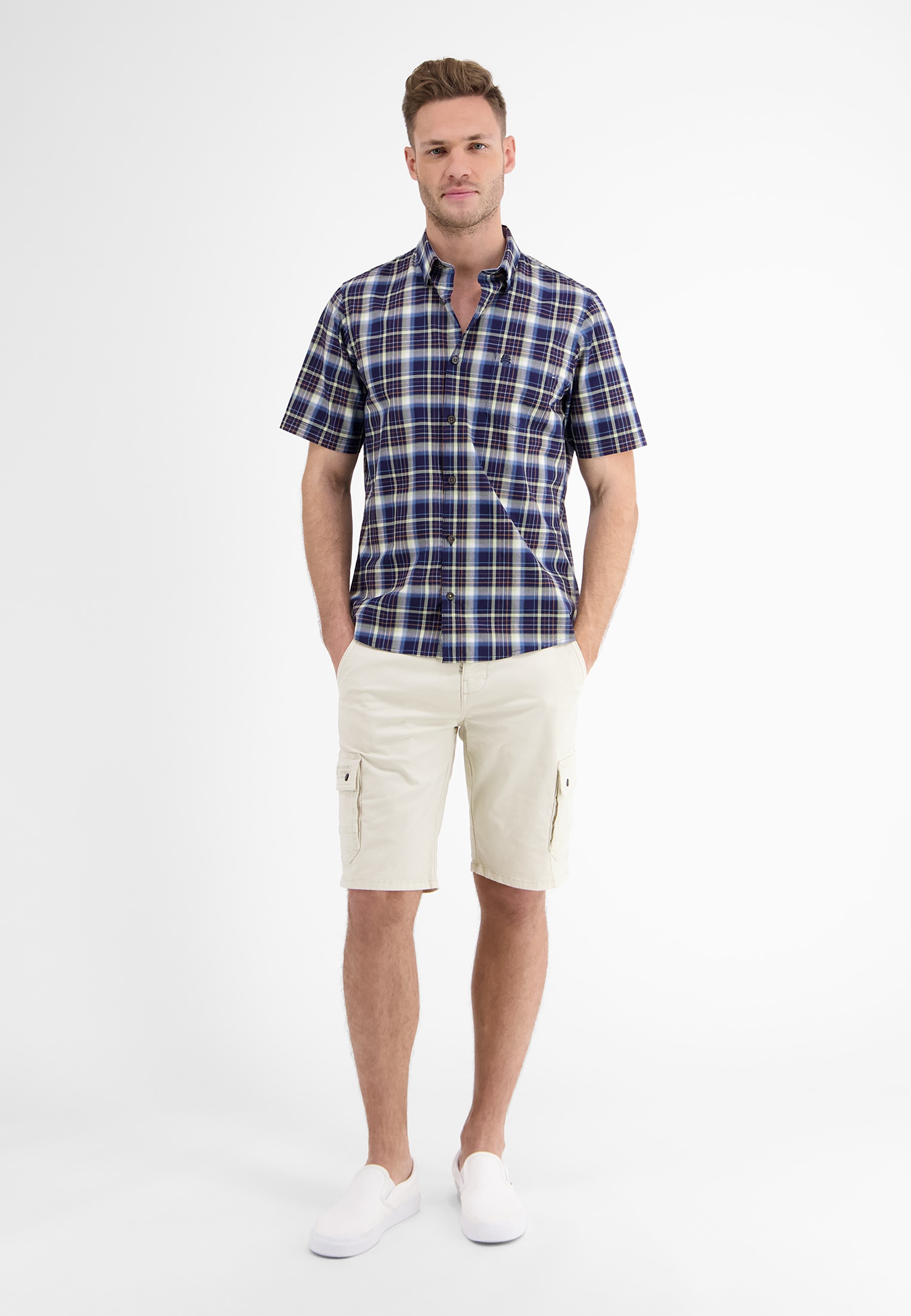 LERROS Kurzarmhemd »LERROS Halbarmhemd *Poplin Check*«