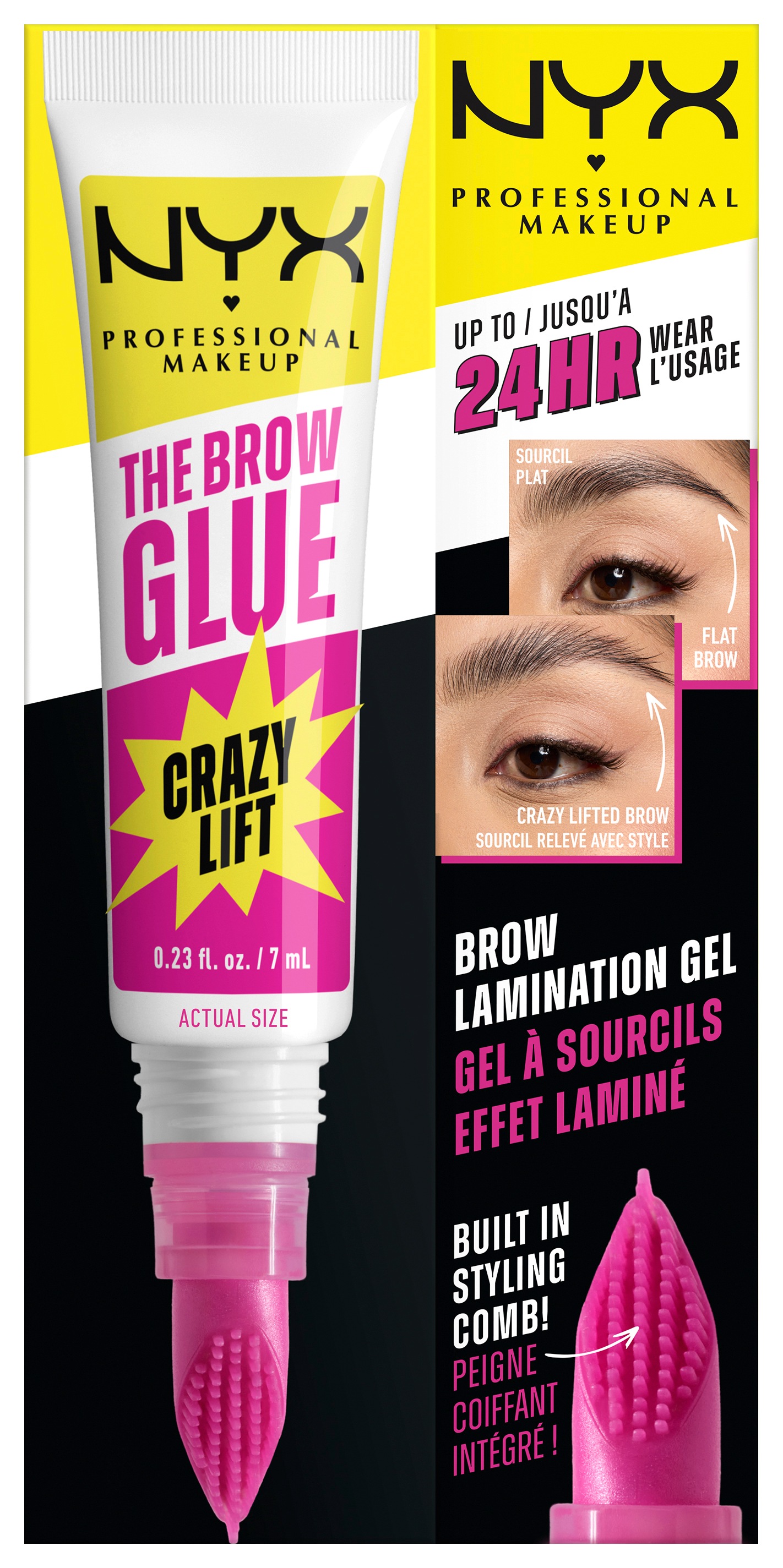 Nyx Damen Augenbrauen-Gel »Professional Makeup The Brow Glue Crazy Lift«