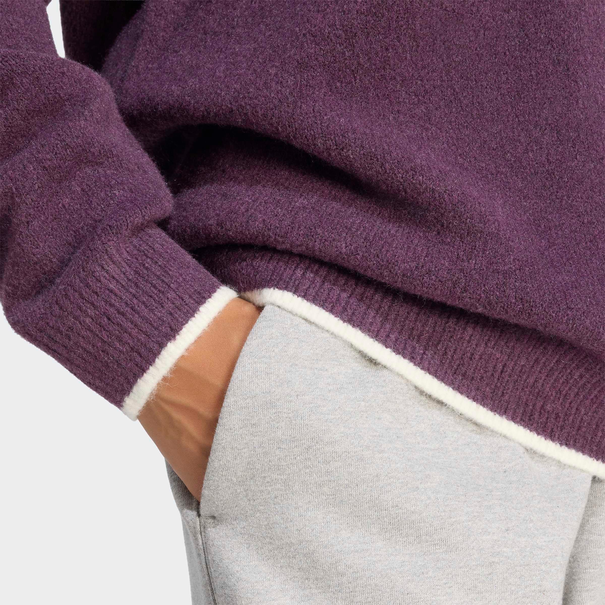 adidas Originals Kapuzensweatshirt »ESS KNIT TIPPING CREW«, sportlicher Stil, lockerer Schnitt, mit Kapuze, in Strickoptik
