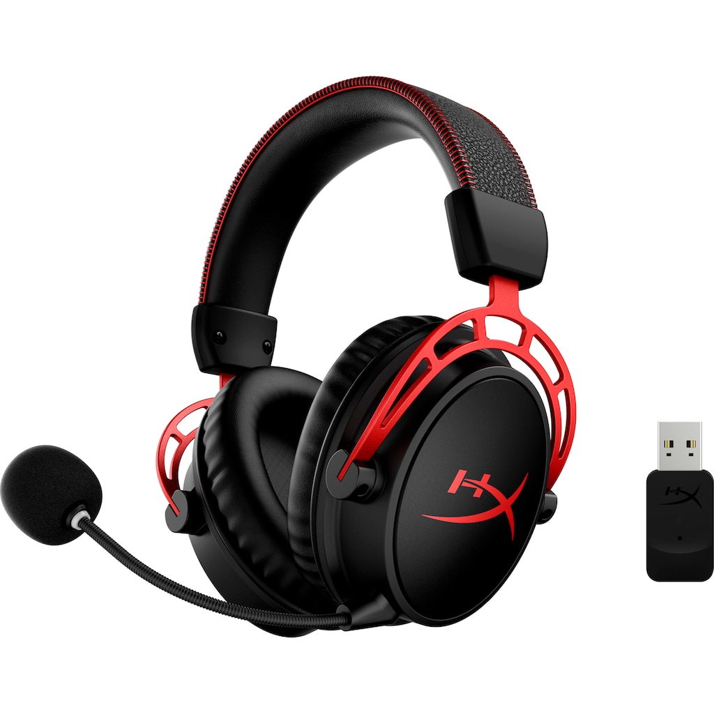 HyperX Gaming-Headset »Cloud Alpha Wireless«, LED Ladestandsanzeige-Rauschunterdrückung-Mikrofon abnehmbar