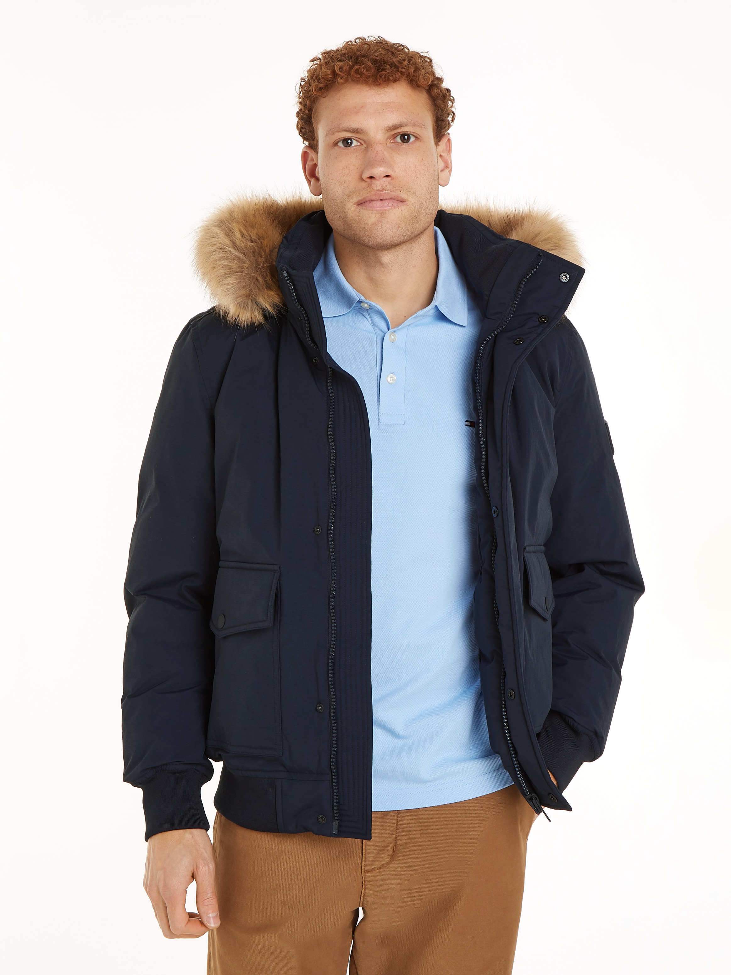 Bomberjacke »ROCKIE DOWN BOMBER«, mit Kapuze