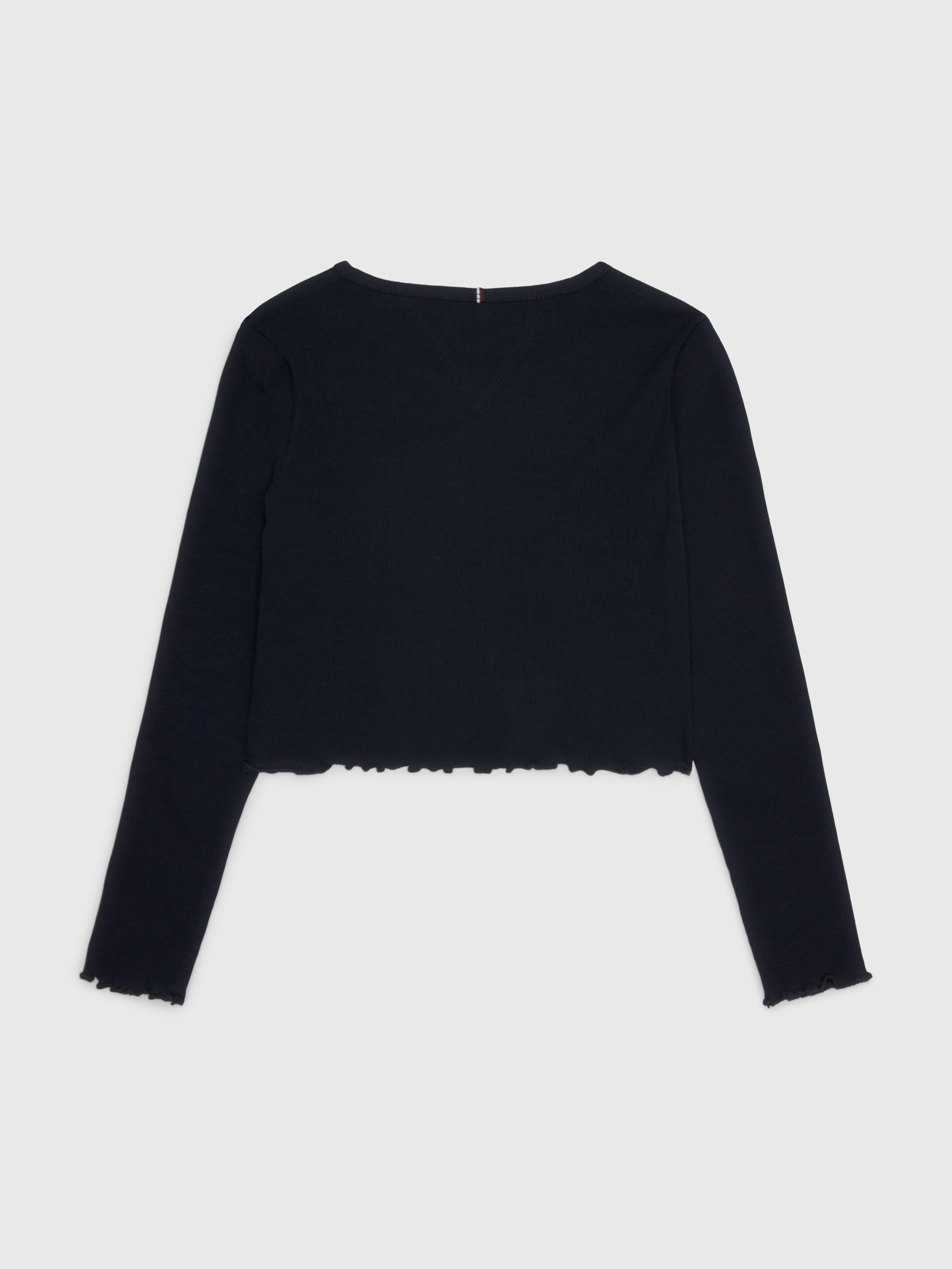 Tommy Hilfiger Langarmshirt »ESSENTIAL RIB TOP L/S«, mit Babylock Saum