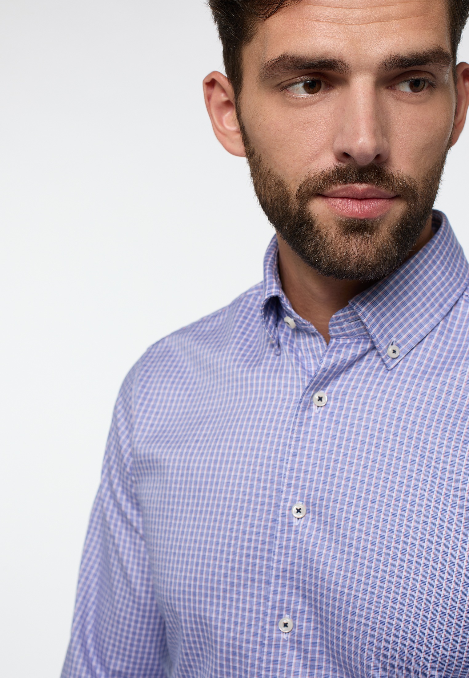 Eterna Langarmhemd »SLIM FIT« EASY IRON (bügelleicht)