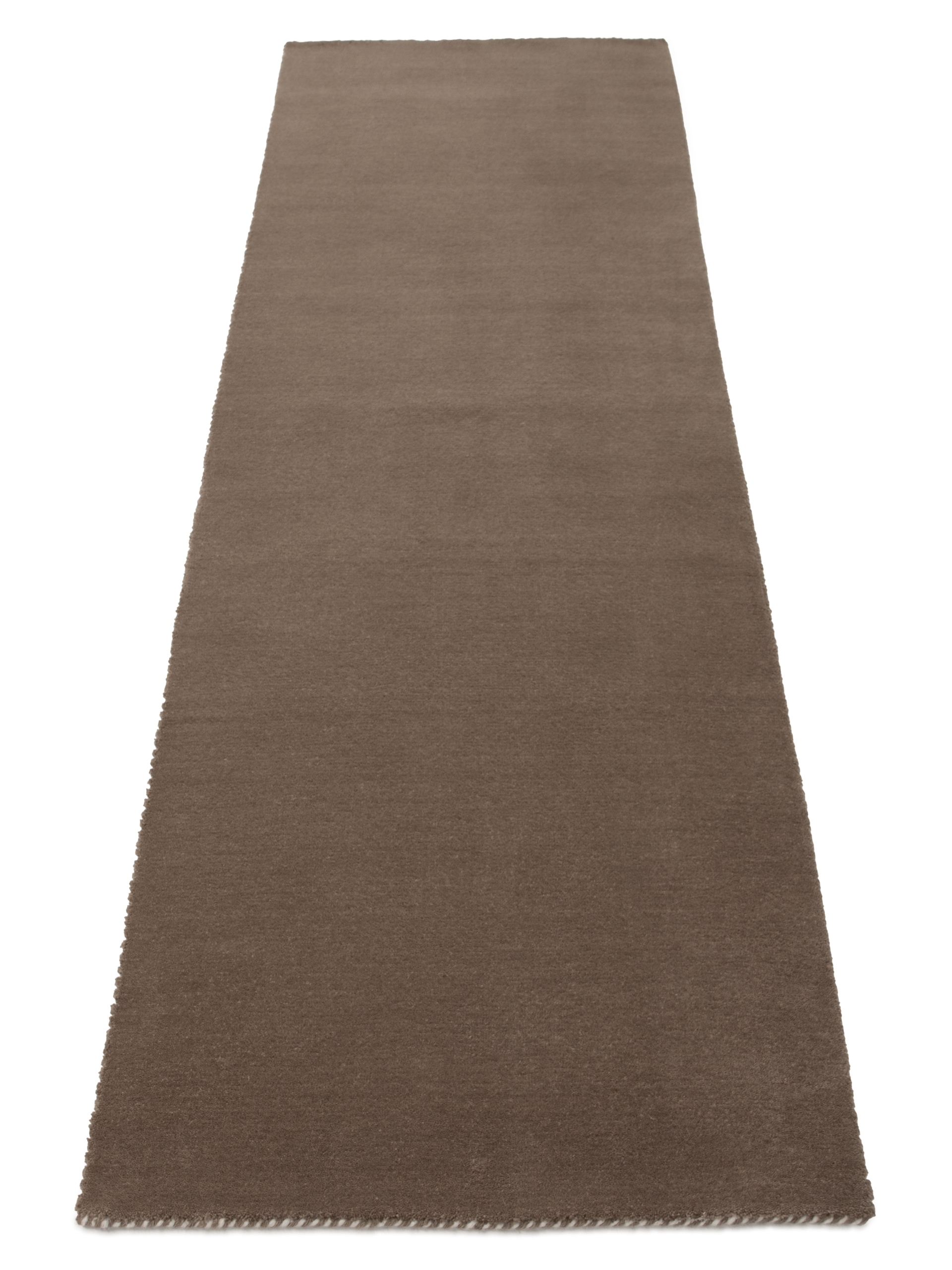 carpetfine Wollteppich »Gabbeh Lola Uni«, rechteckig, 14 mm Höhe, mit natürlichem Pflanzenmaterial von Hand gewebt, auch in Rund