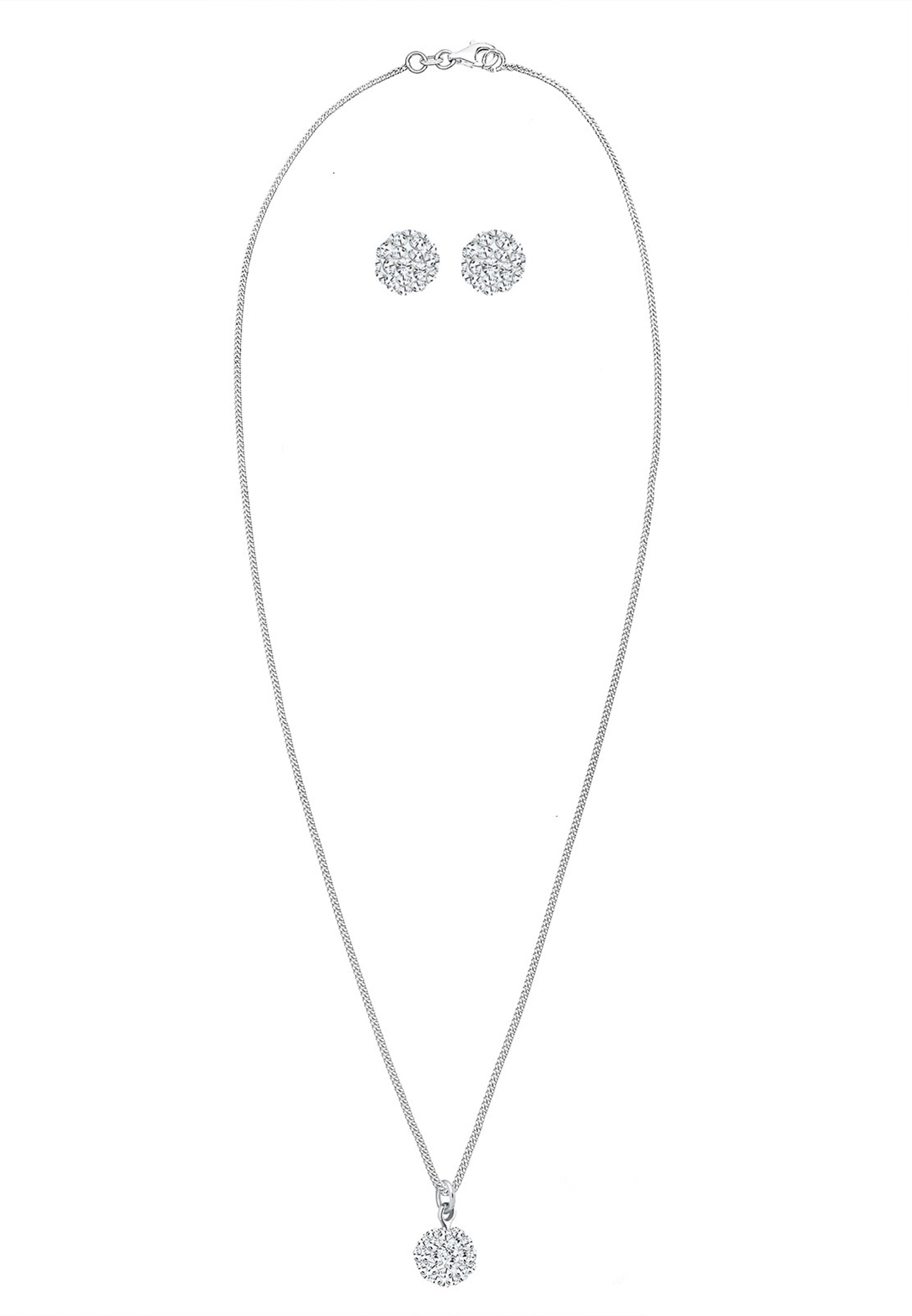 Elli Ohrring und Ketten Set »Schmuckset Kugel Elegant 925 Silber, mit Kristallen von Swarovski®«