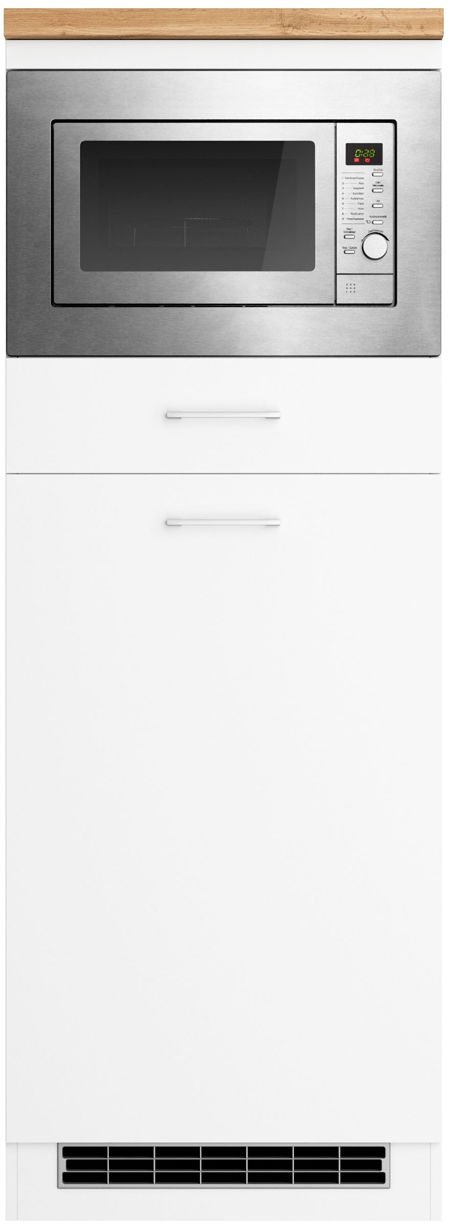 KOCHSTATION Backofen/Kühlumbauschrank »KS-Milan«, HELD Möbel, Mikrowellen-Kühlschrankumbau 60 cm, matt oder hochglänzend