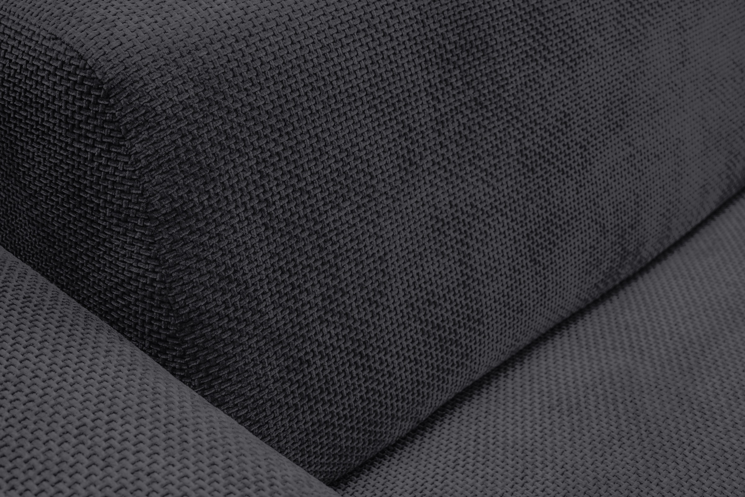WERK2 Ecksofa »Zeus-M, tolles Sofa mit schönen Details, L-Form«, Curvy Trend Garnitur, urbane Optik, komfortable Wellenunterfederung