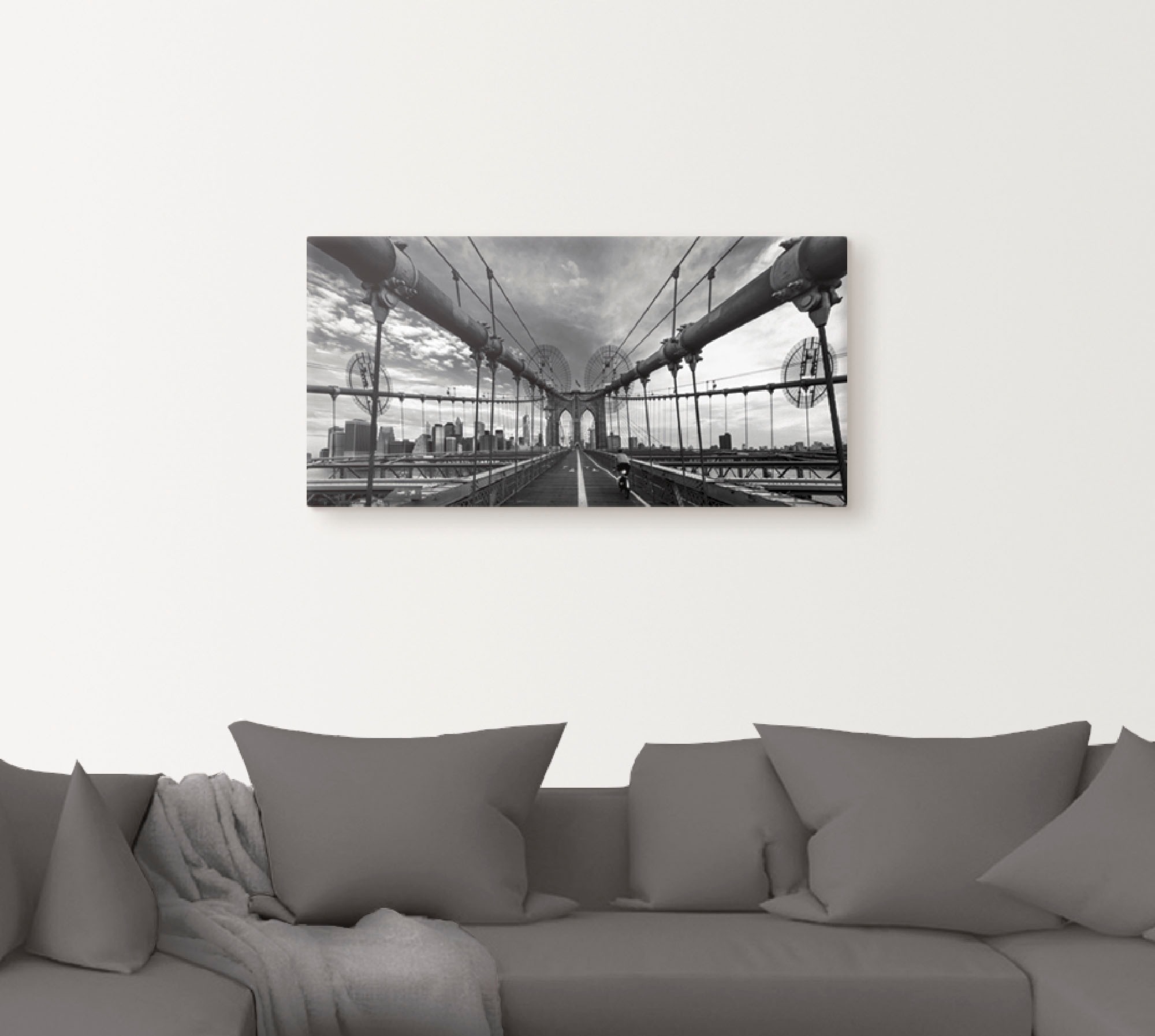 Artland Wandbild »Brooklyn Bridge New York III«, Brücken, (1 St.), als Leinwandbild, Poster in verschied. Größen