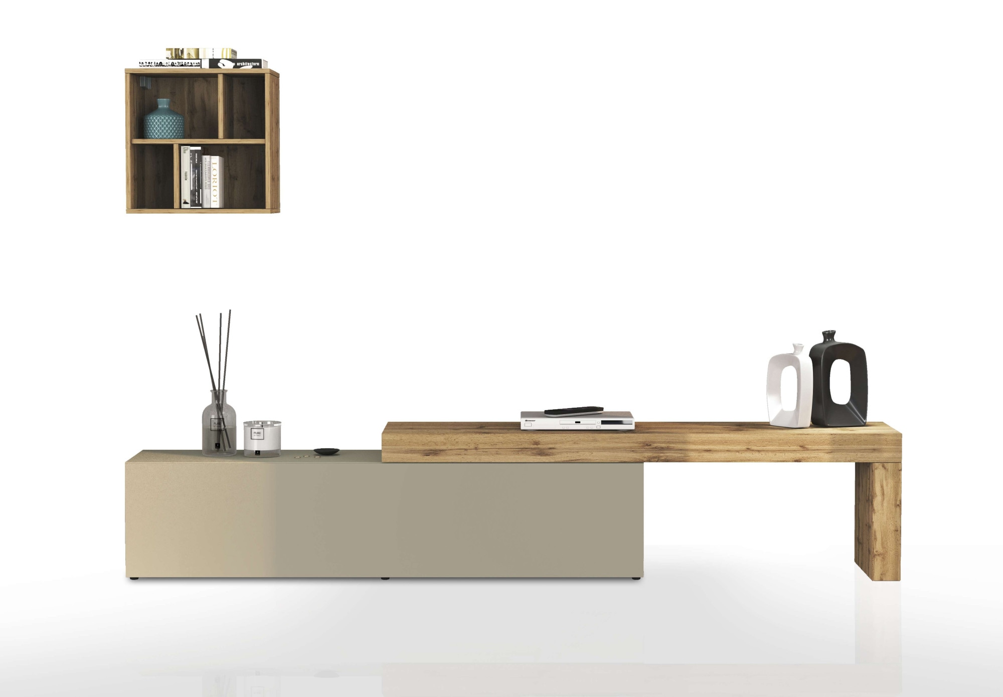 OTTO home TV-Wand »Chronos TV-Set, Wohnwand – Elemente frei platzierbar, Made in Italy« Set, 2-er set, 2 Stk. tlg.