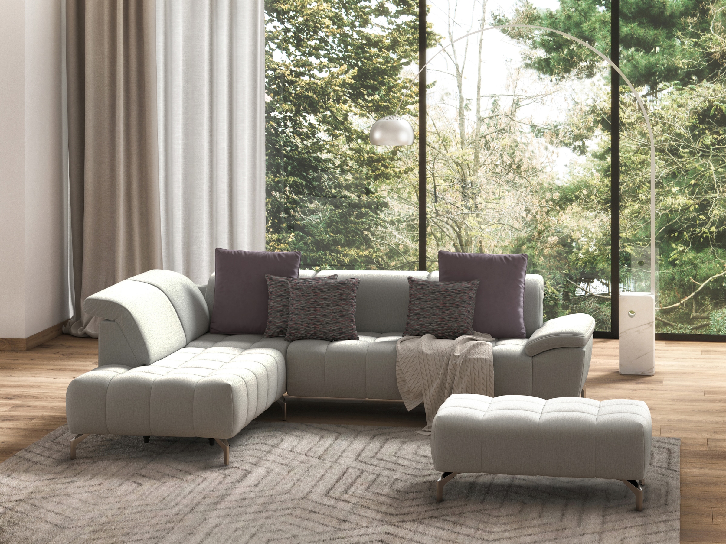 sit&more Hocker »Cool«, mit silberfarbenen Füßen