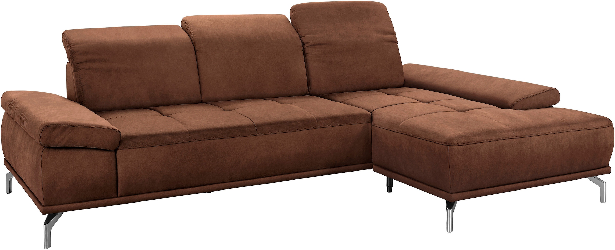 Places of Style Ecksofa »Caluna«, Inkl.Sitztiefenverstellung, wahlweise mit Kopf- und Armteilverstellung