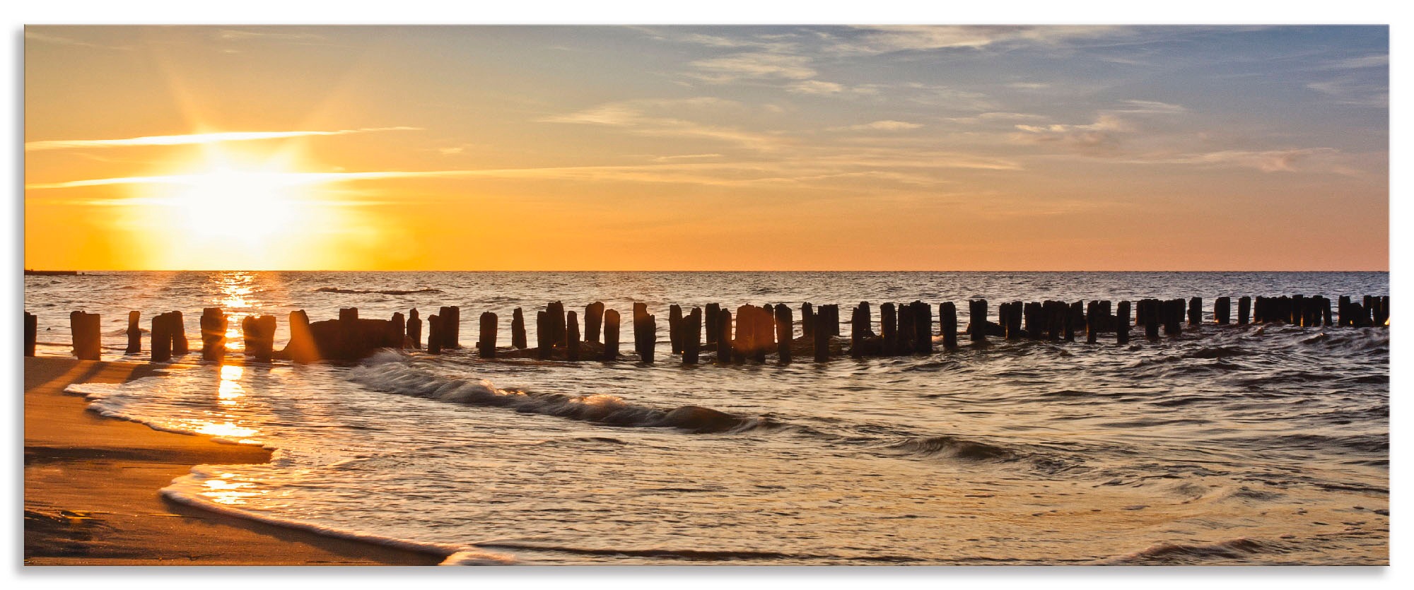 Artland Küchenrückwand »Schöner Sonnenuntergang am Strand«