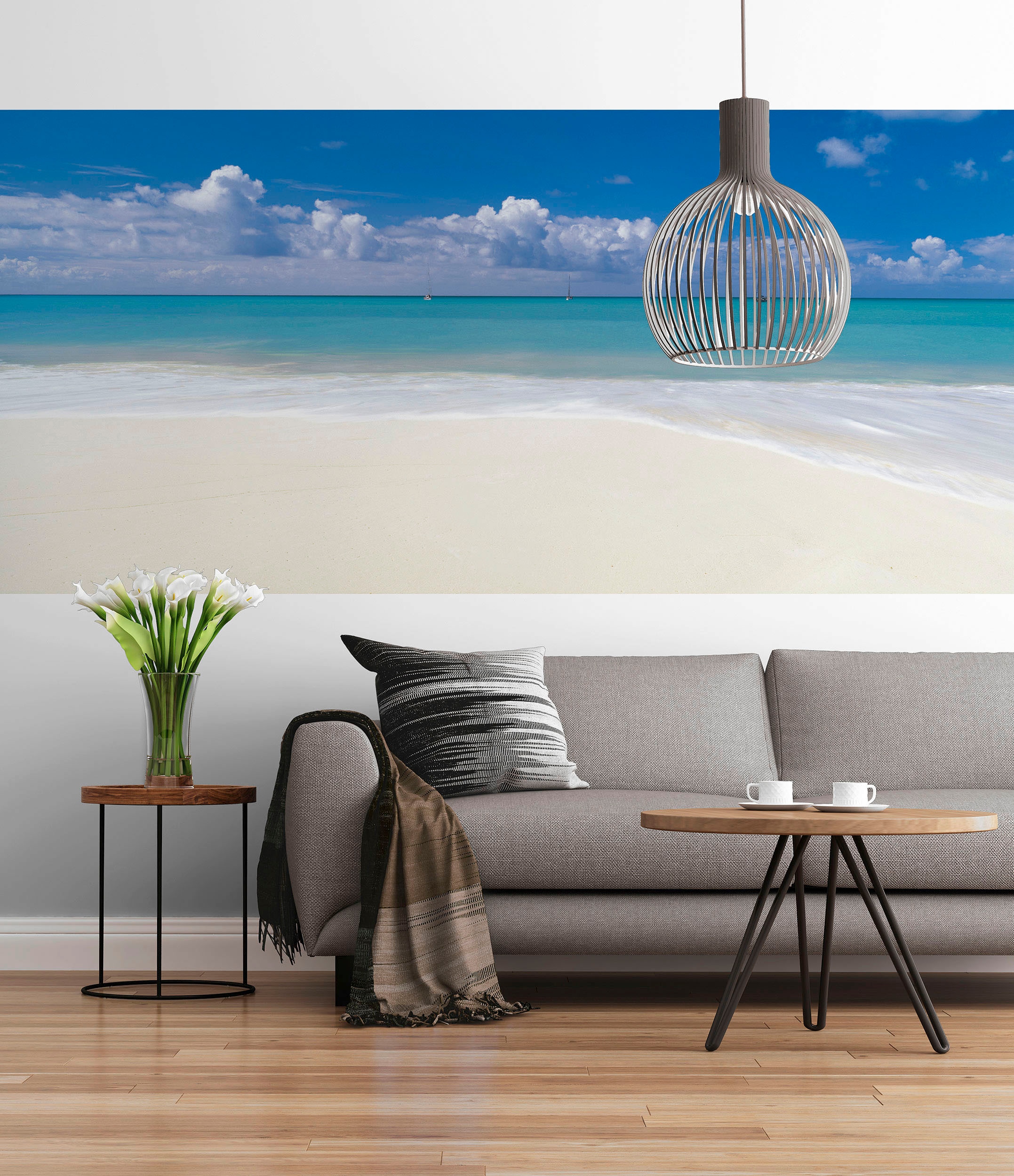 Komar Fototapete »Fototapete - Deserted Beach - Größe 368 x 127 cm«, bedruckt