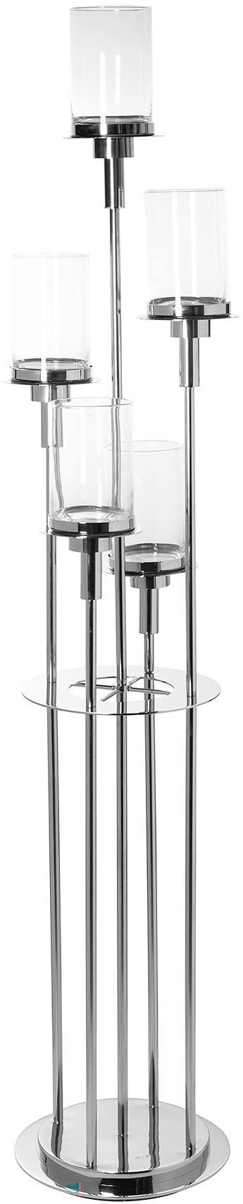 Fink Standkerzenhalter »LONDRA, 5-flammig«, (1 St.), Kerzenhalter aus  Edelstahl und Glas, Höhe ca. 155 cm kaufen bei OTTO