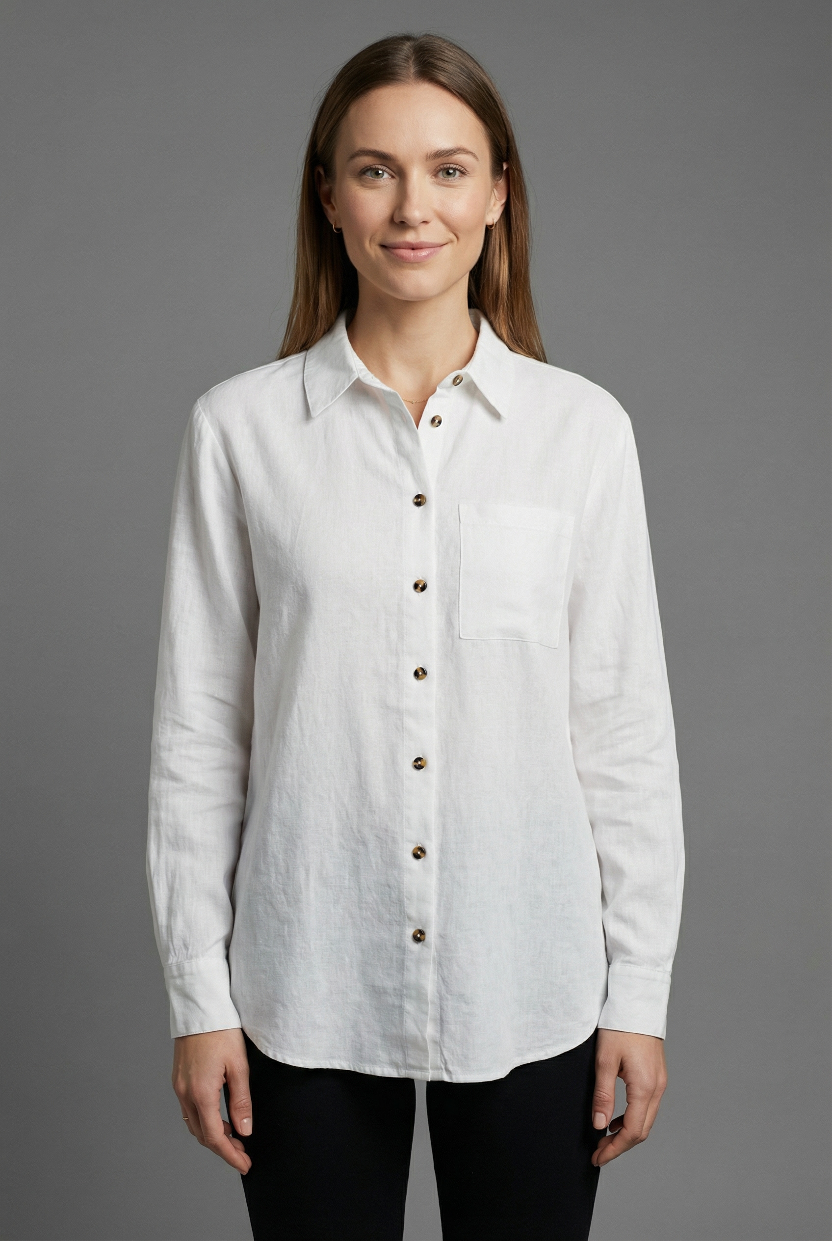 FREEQUENT Hemdbluse »FQLAVA-SH-SIMPLE« aus Leinenmix, mit Brusttasche