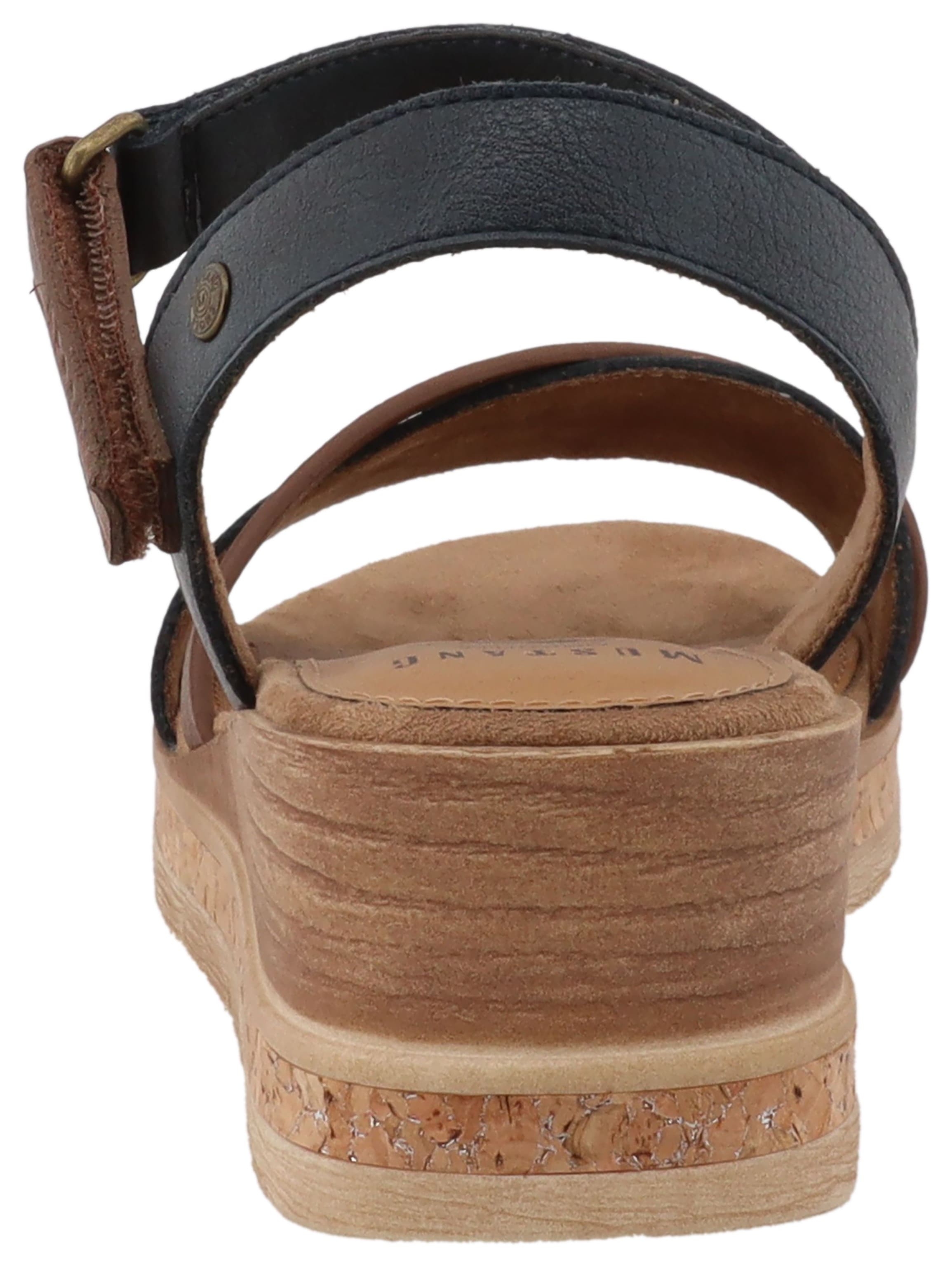 Mustang Shoes Keilsandalette »Ileana«  Riemchensandale, Sommerschuh mit Logoprägung