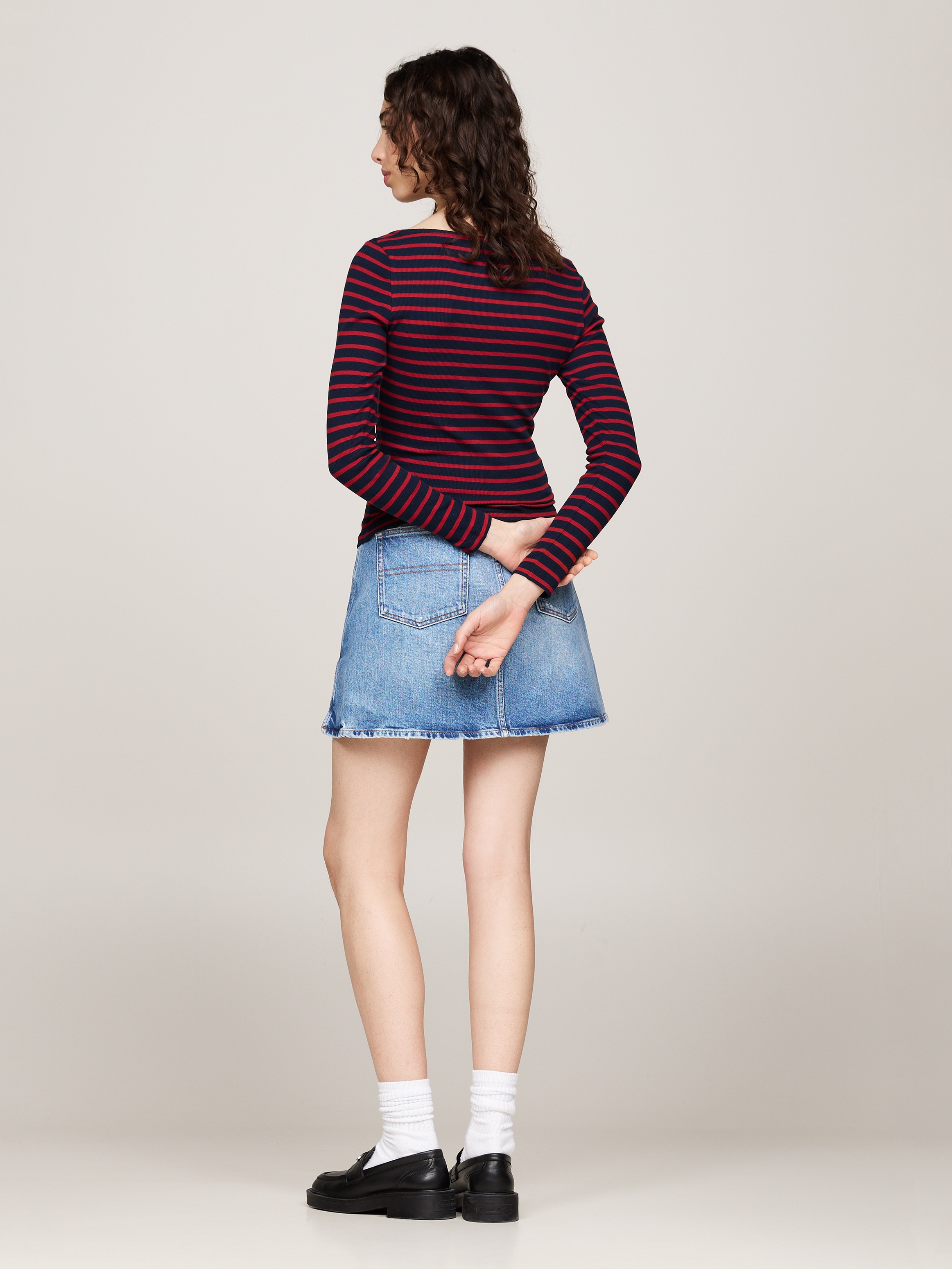 Tommy Jeans Langarmshirt »TJW BRETON STRIPE LS«, im Streifendesign