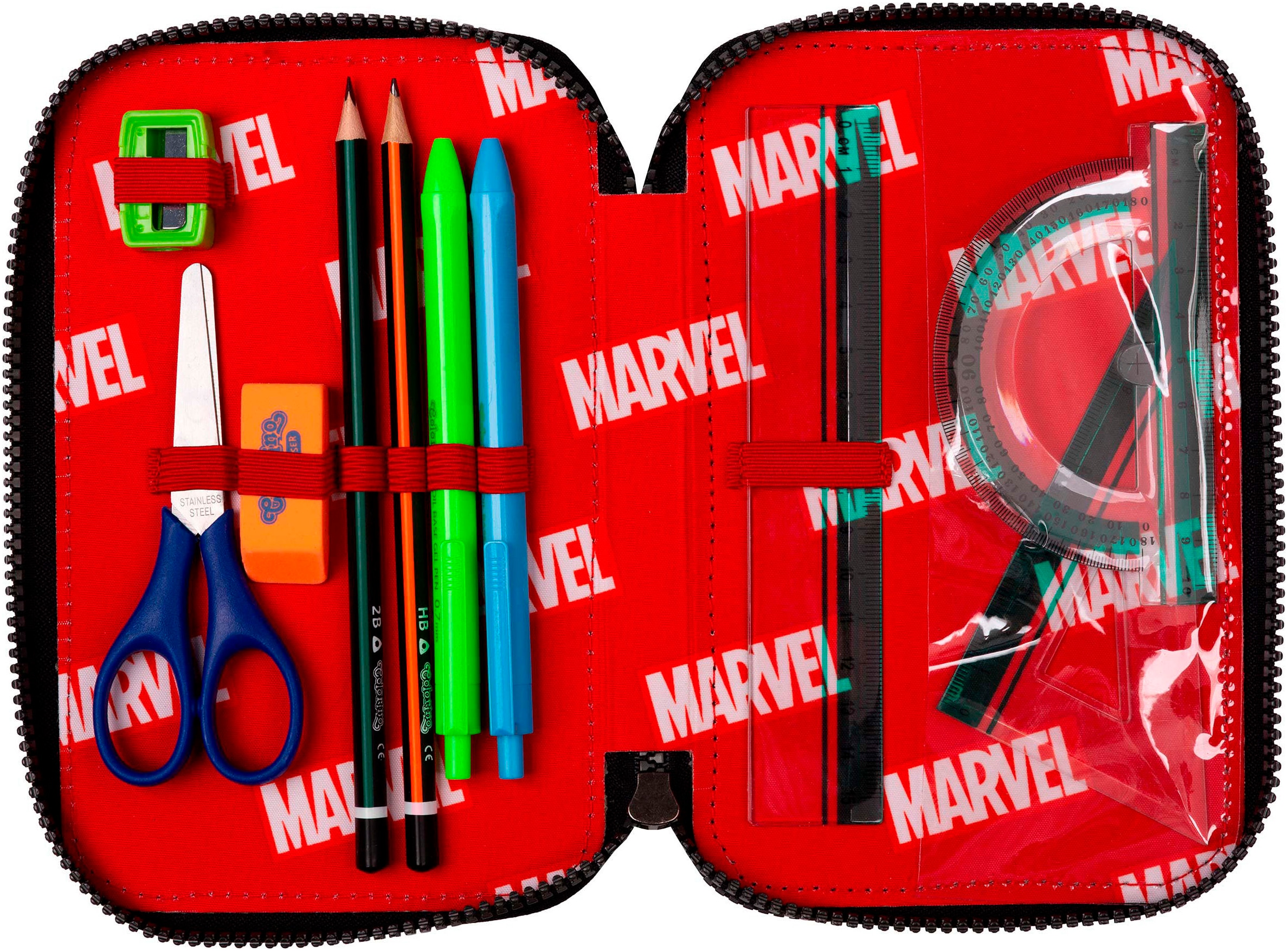 CoolPack Federmäppchen »Etui, Marvel, Avengers«, befüllt