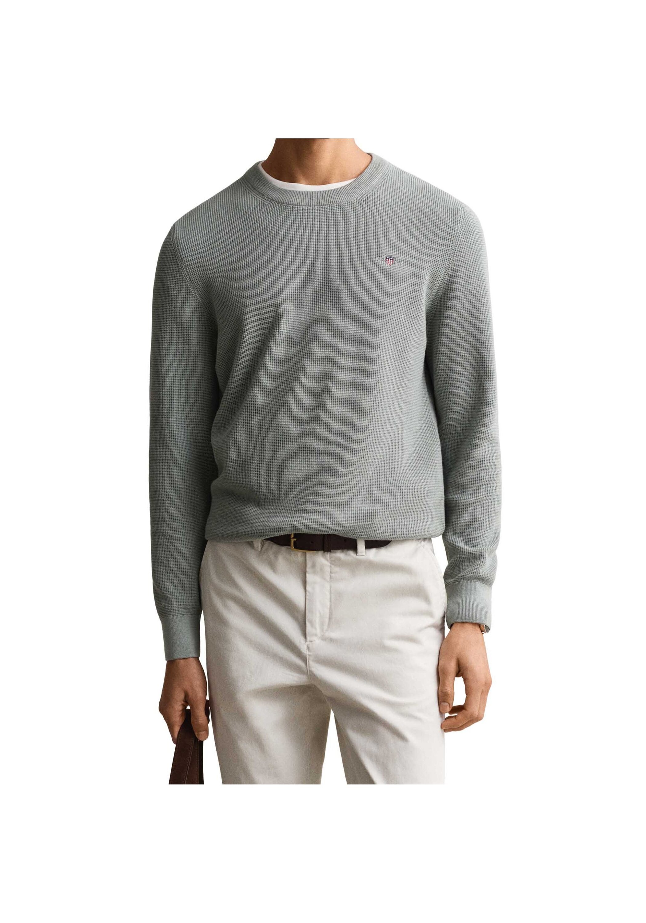 Gant Sweater »Strickpullover MICRO TEXTURED COTTON C-NECK 1er Pack«, 1 tlg.
