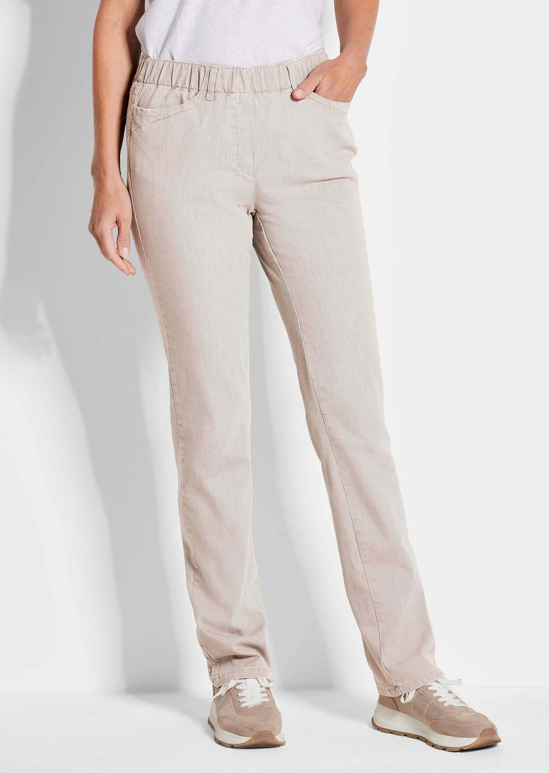 GOLDNER Regular-fit-Jeans »Jeansschlupfhose LOUISA Edel geschmückte Jeansschlupfhose LOUISA«