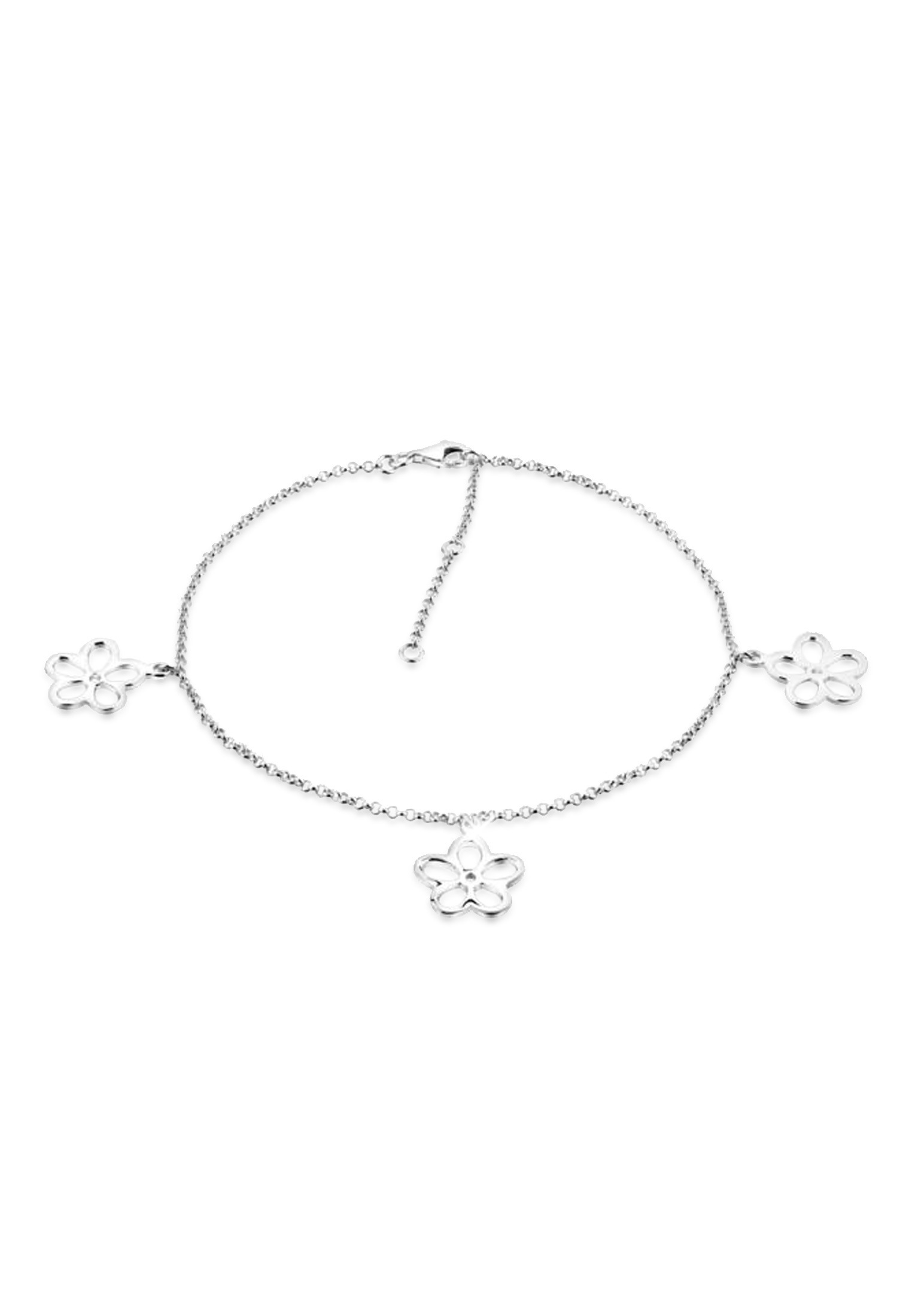 Nenalina Fußkette »Blumen Flower Blüte Sommer Strand Trend 925 Silber«