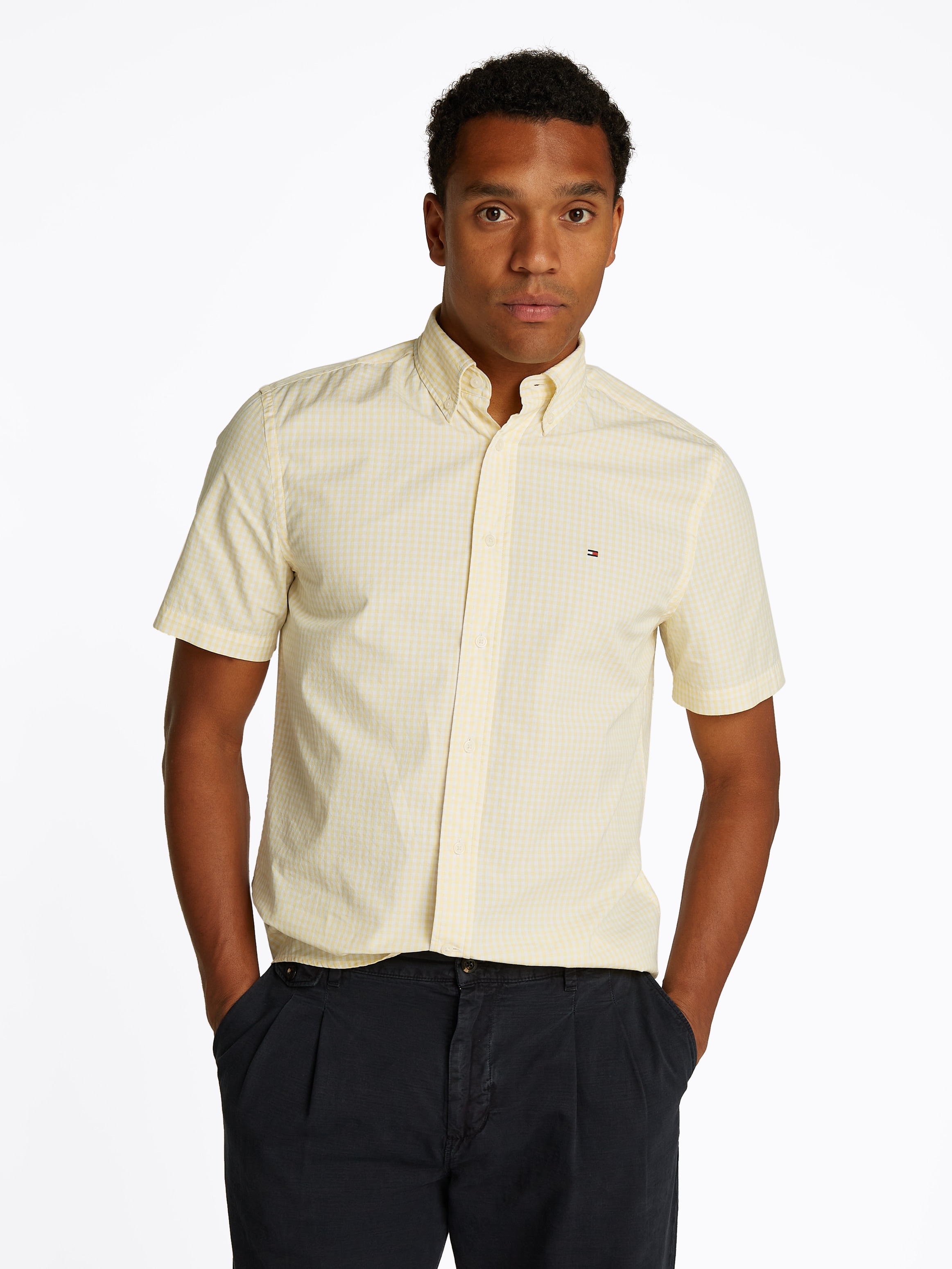 Tommy Hilfiger Kurzarmhemd »FLEX POPLIN CHECK SS RF SHIRT«