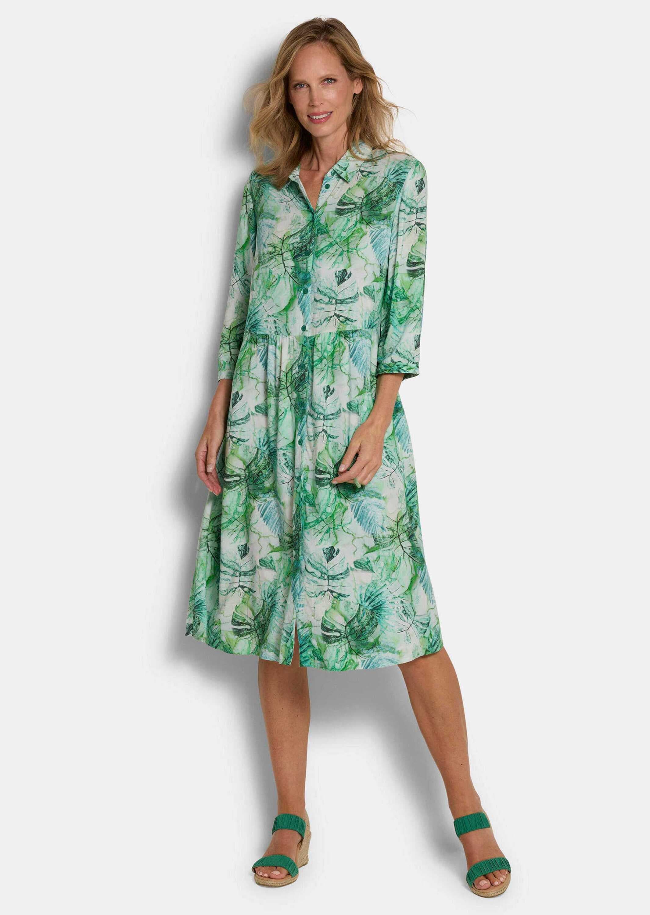 GOLDNER Druckkleid »Hemdblusenkleid in Midi-Länge«