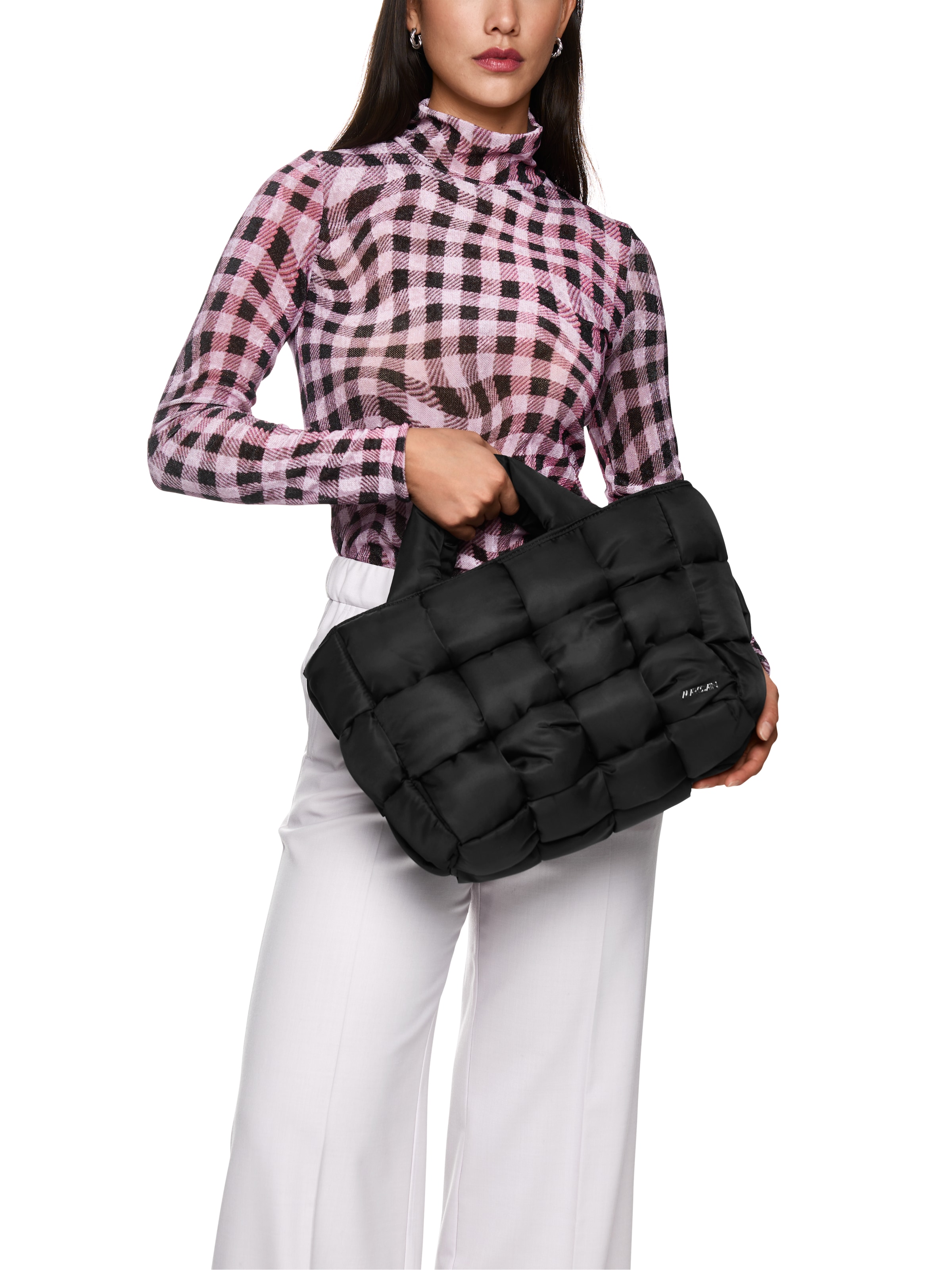 Marc Cain Handtasche »Sports Check It Up!«, Handtasche, Mini Bag, Umhängetasche mit wattiertem 3D-Effekt