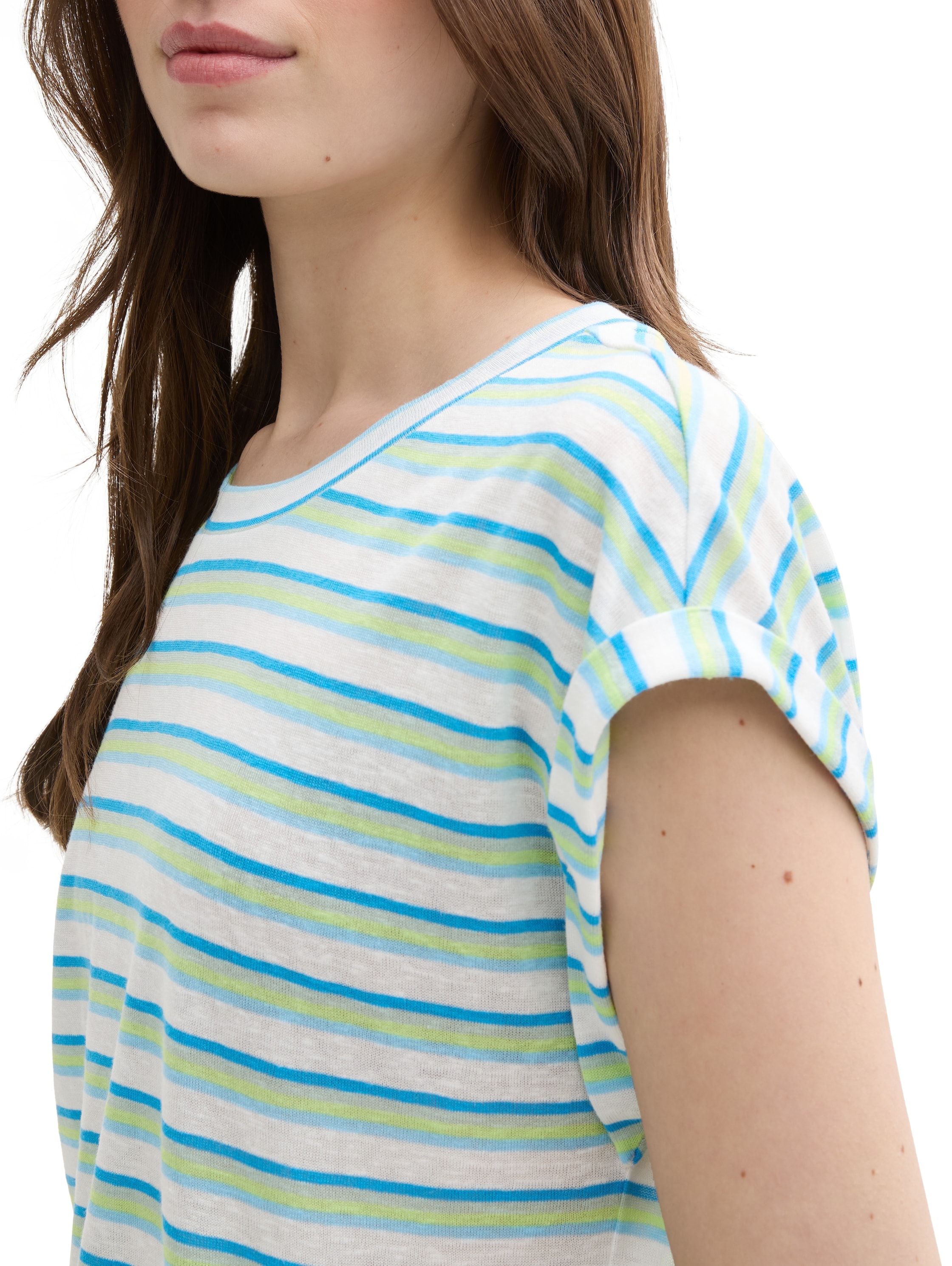 TOM TAILOR Denim T-Shirt, mit Streifen Muster