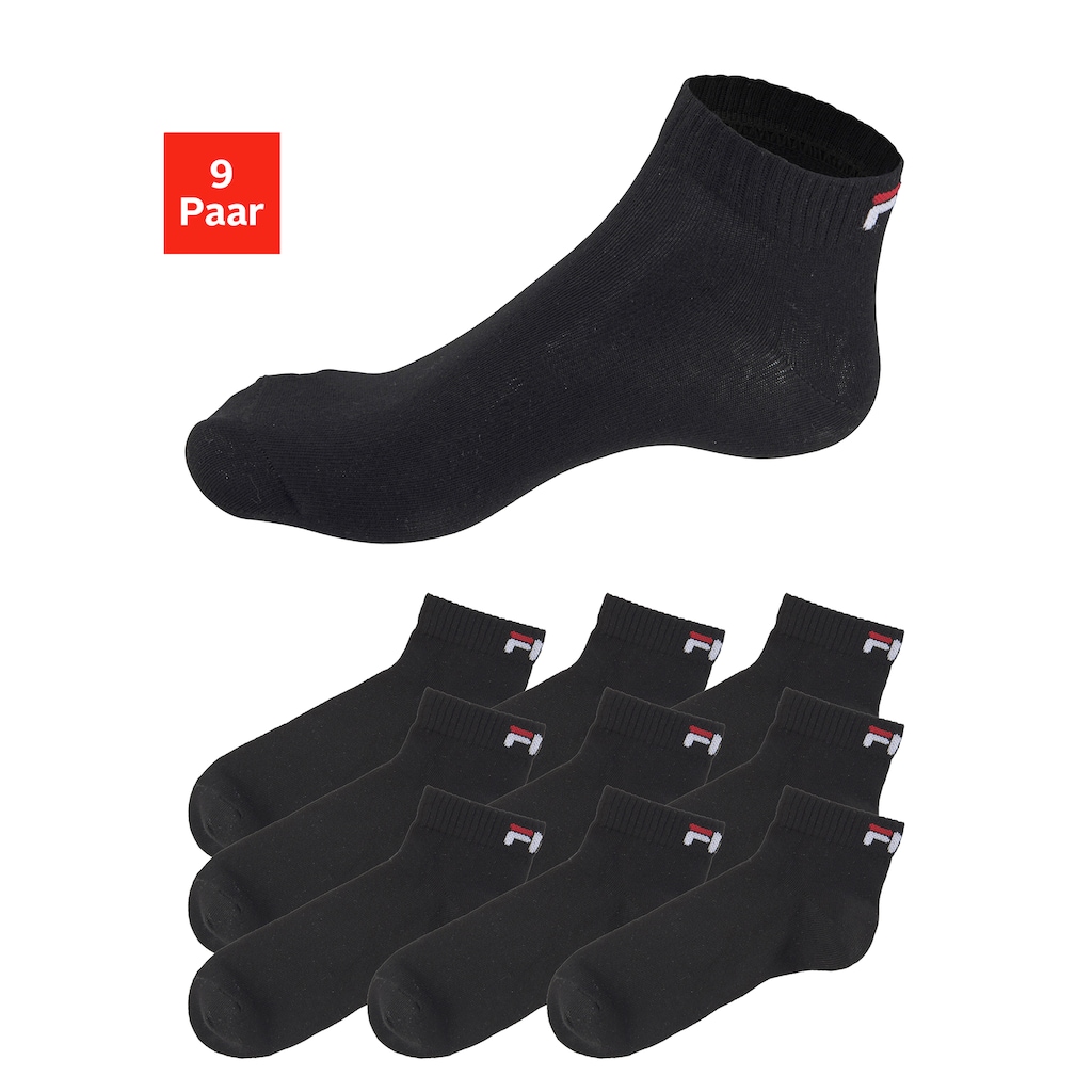 Fila Kurzsocken, (9 Paar), mit klassischem Logo