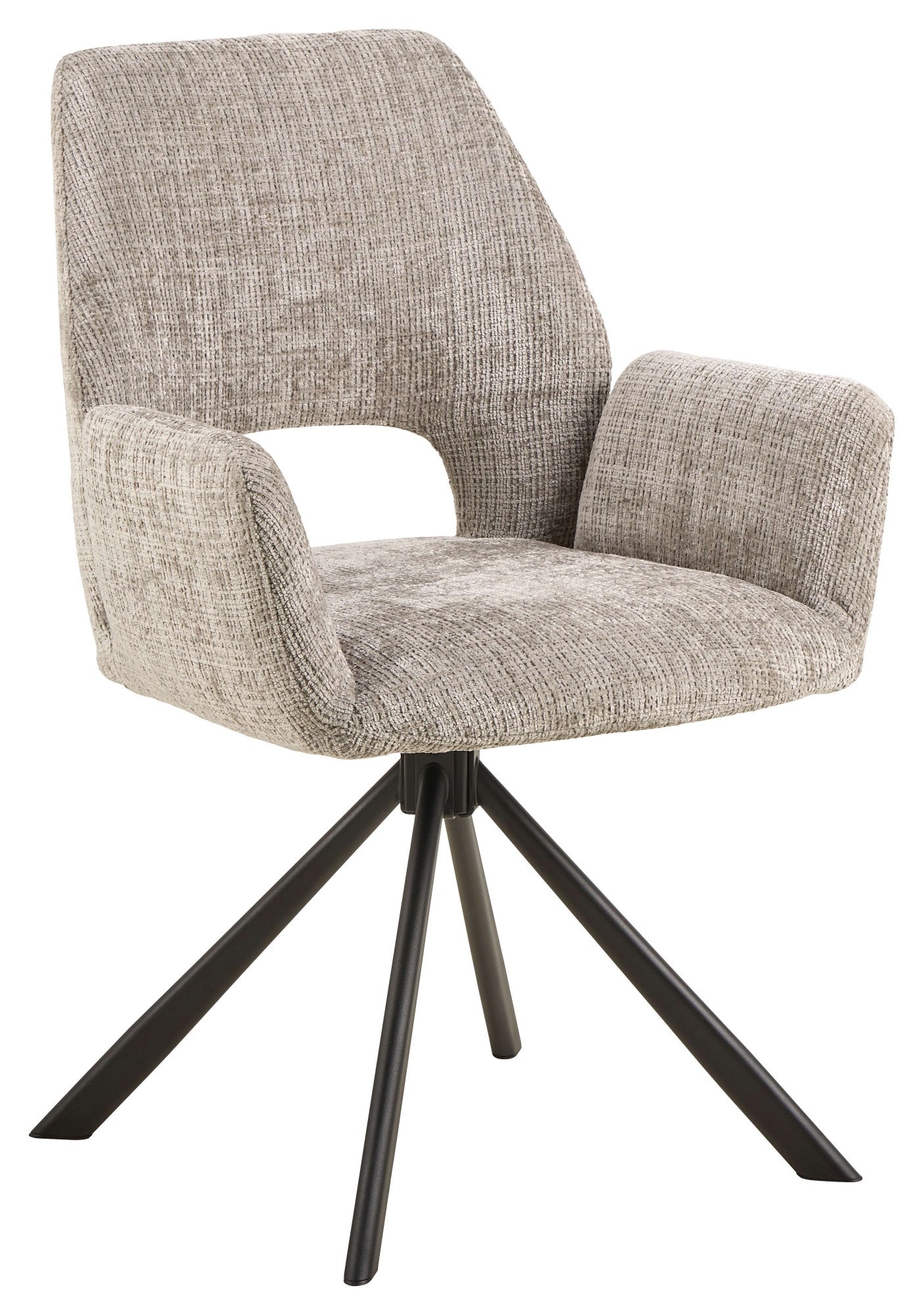 ACTONA GROUP Esszimmerstuhl »Graham, Polsterstuhl, Stuhl mit Polsterung« (Set) 2 Stk.Stoff, dekorativer Cut-Out, Drehfunktion, 4-Stern-Gestell, FSC™