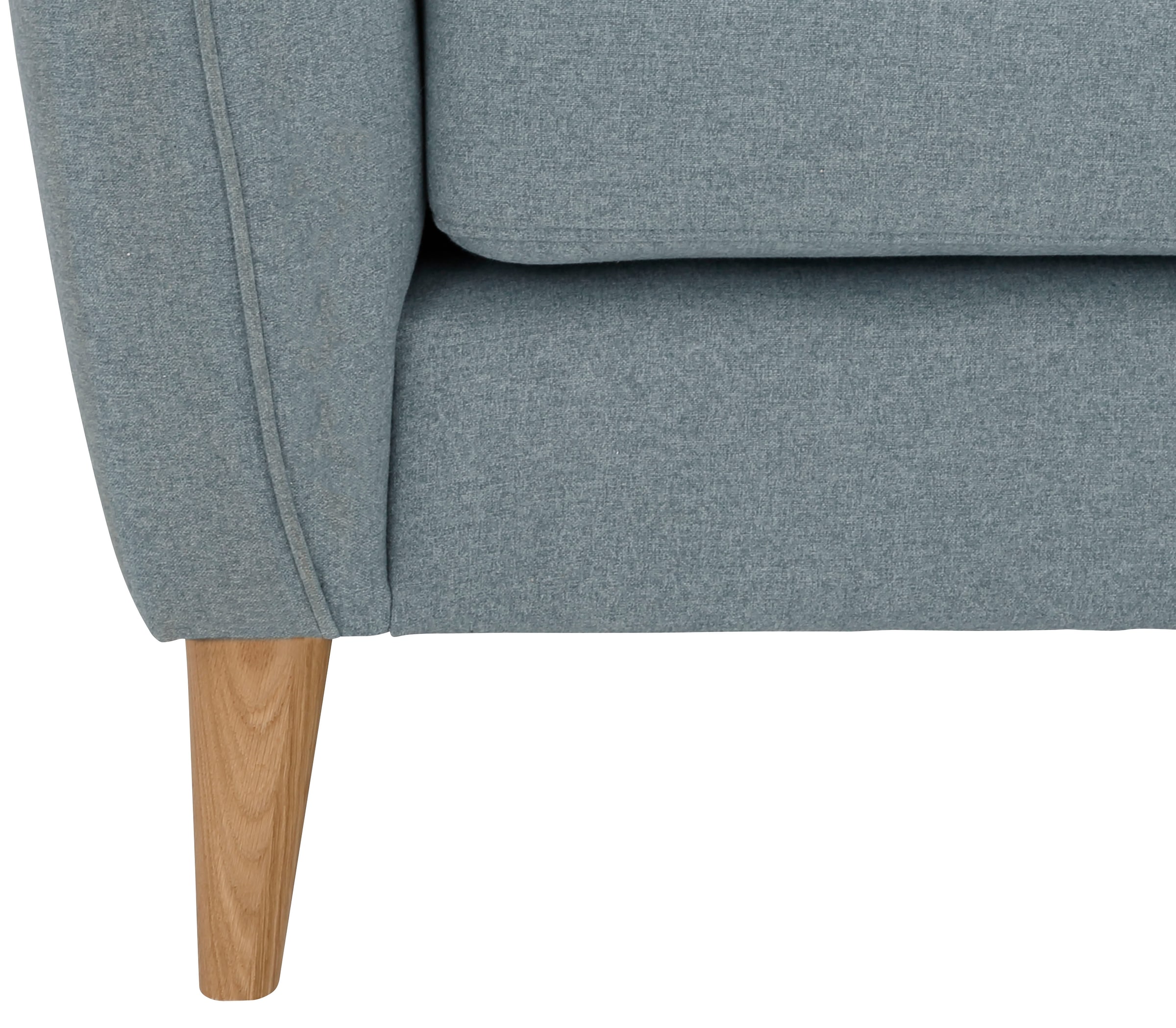 Home affaire Ecksofa »MARSEILLE 278/278 cm, L-Form, Webstoff, Flachgewebe, Filzoptik«, gleichschenklig, Massivholzbeine, Landhausstil, Wellenunterfederung