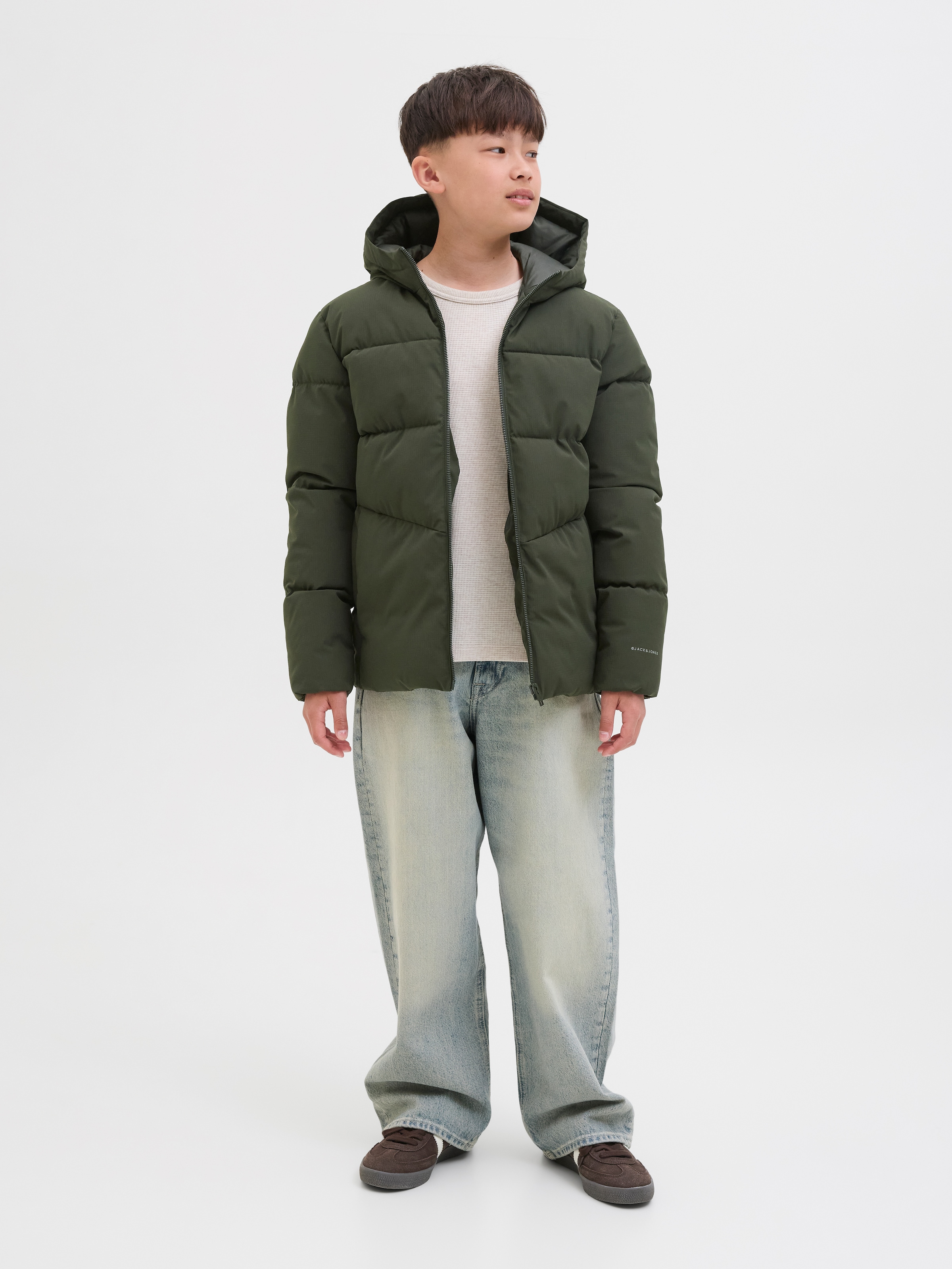 Jack & Jones Junior Steppjacke »JJGLOBAL PUFFER JACKET JNR«, mit Kapuze