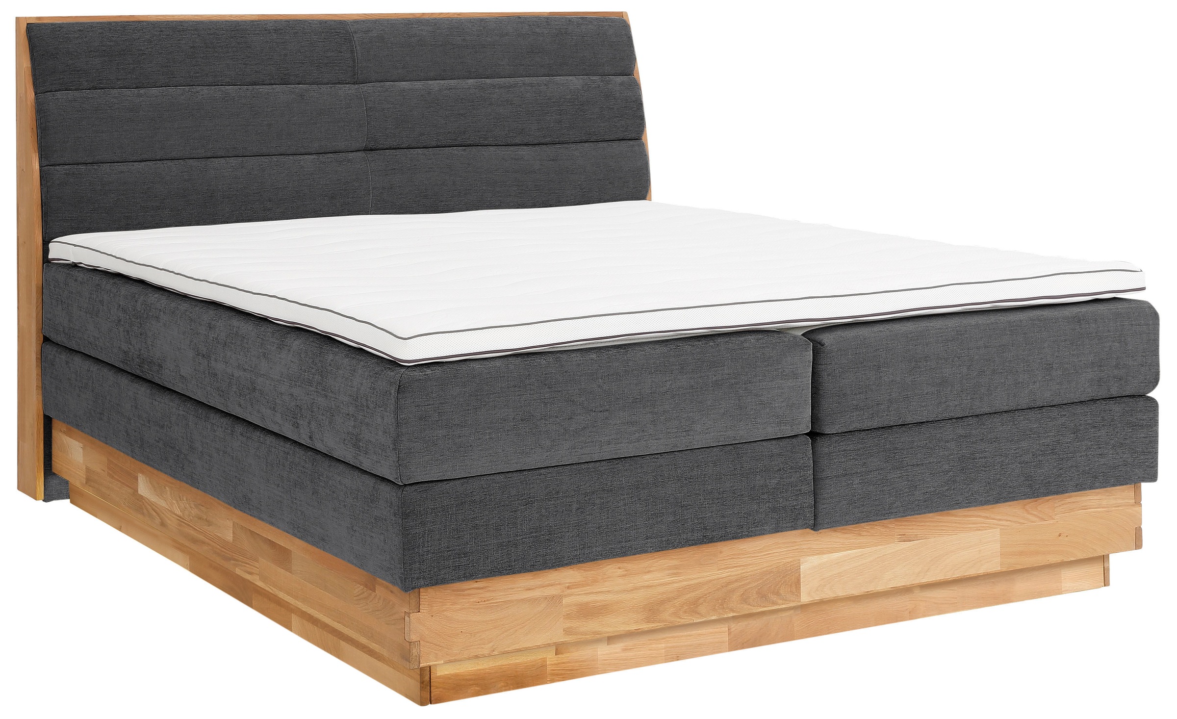 OTTO home Boxspringbett »Jenna« ohne LED-Beleuchtung, mit zertifizierten, recycelten Bezugsstoffen