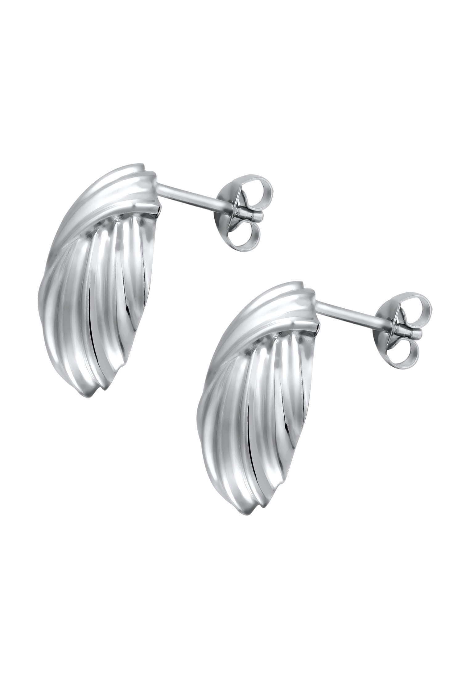 Elli Paar Ohrstecker »Ohrringe Ohrstecker Rund Riffeldesign 925 Sterling Silber«