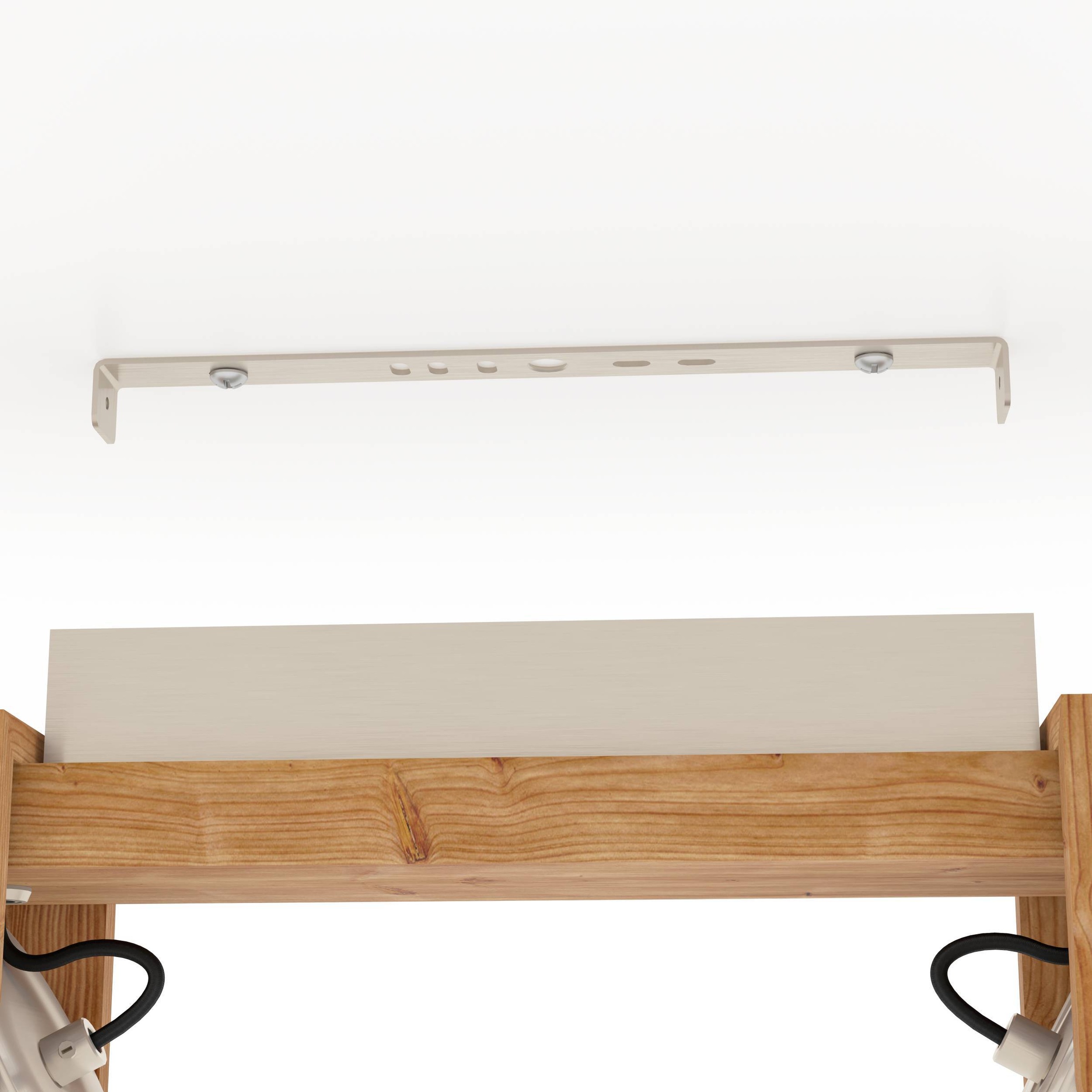 EGLO Deckenleuchte »Cawton Deckenleuchte, sandfarben, E27, IP44, Wohnzimmerlampe, Lampe« E27 1 Stk. EGLO Spot Cawton stahlfarben, braun rustikal 2X40W L:58,5 H:25 cm