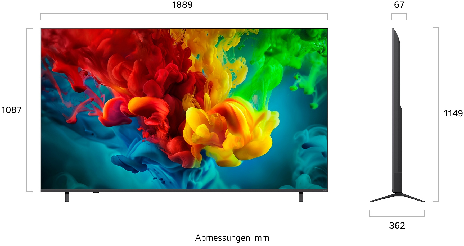 LG QNED-Fernseher »85QNED82B6A« 215 cm/85 ″ Smart-TV