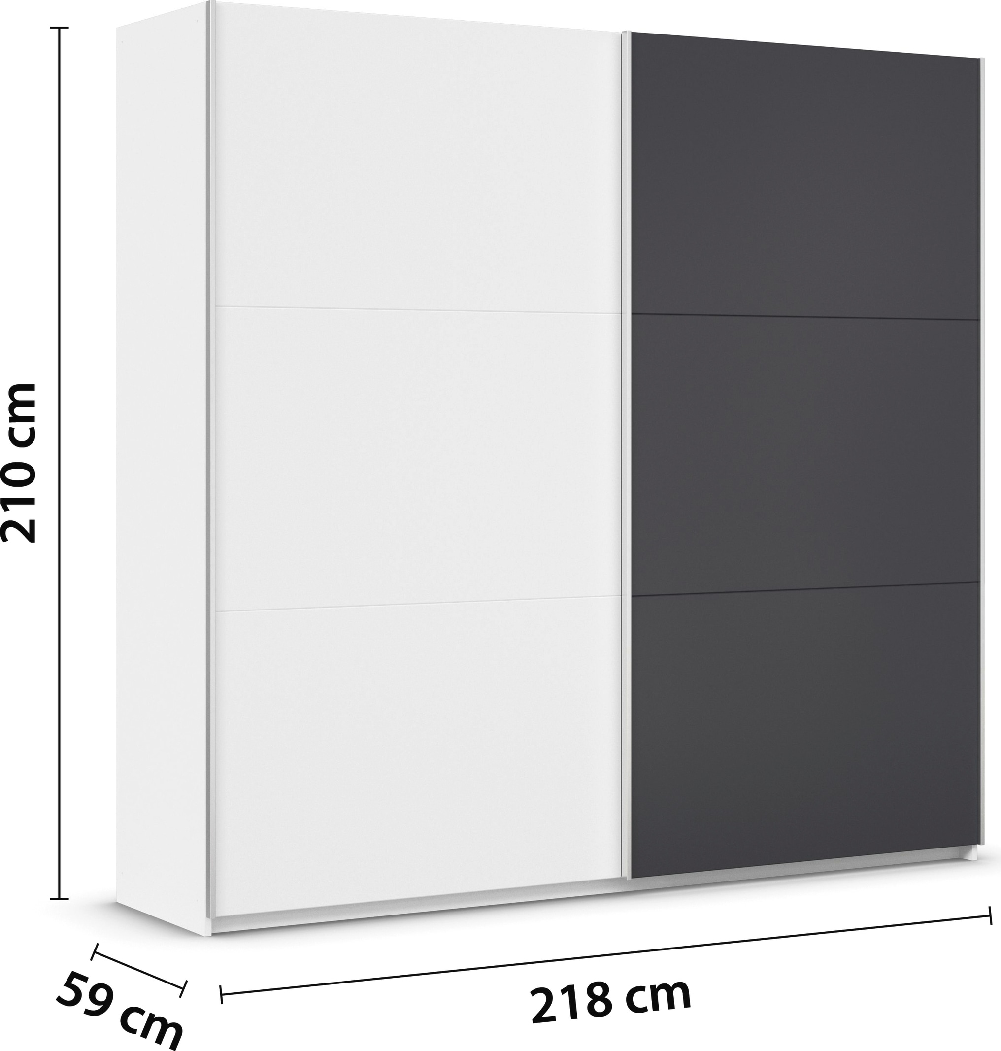 rauch Schlafzimmer-Set »Monza«, mit Schwebetürenschrank Breite 218 cm, Bettanlage in 2 Breiten