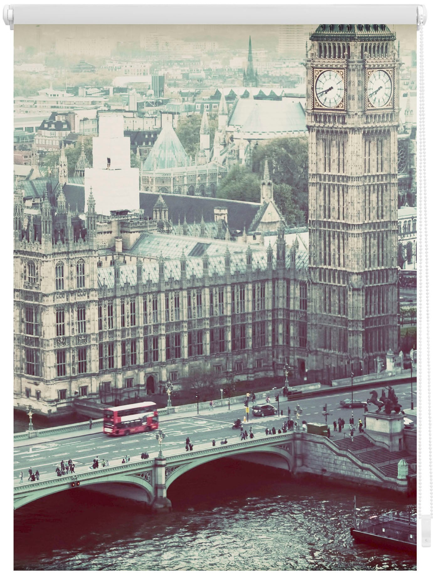 LICHTBLICK ORIGINAL Seitenzugrollo »Klemmfix Motiv London Westminster«, Lichtschutz, ohne Bohren, freihängend, bedruckt