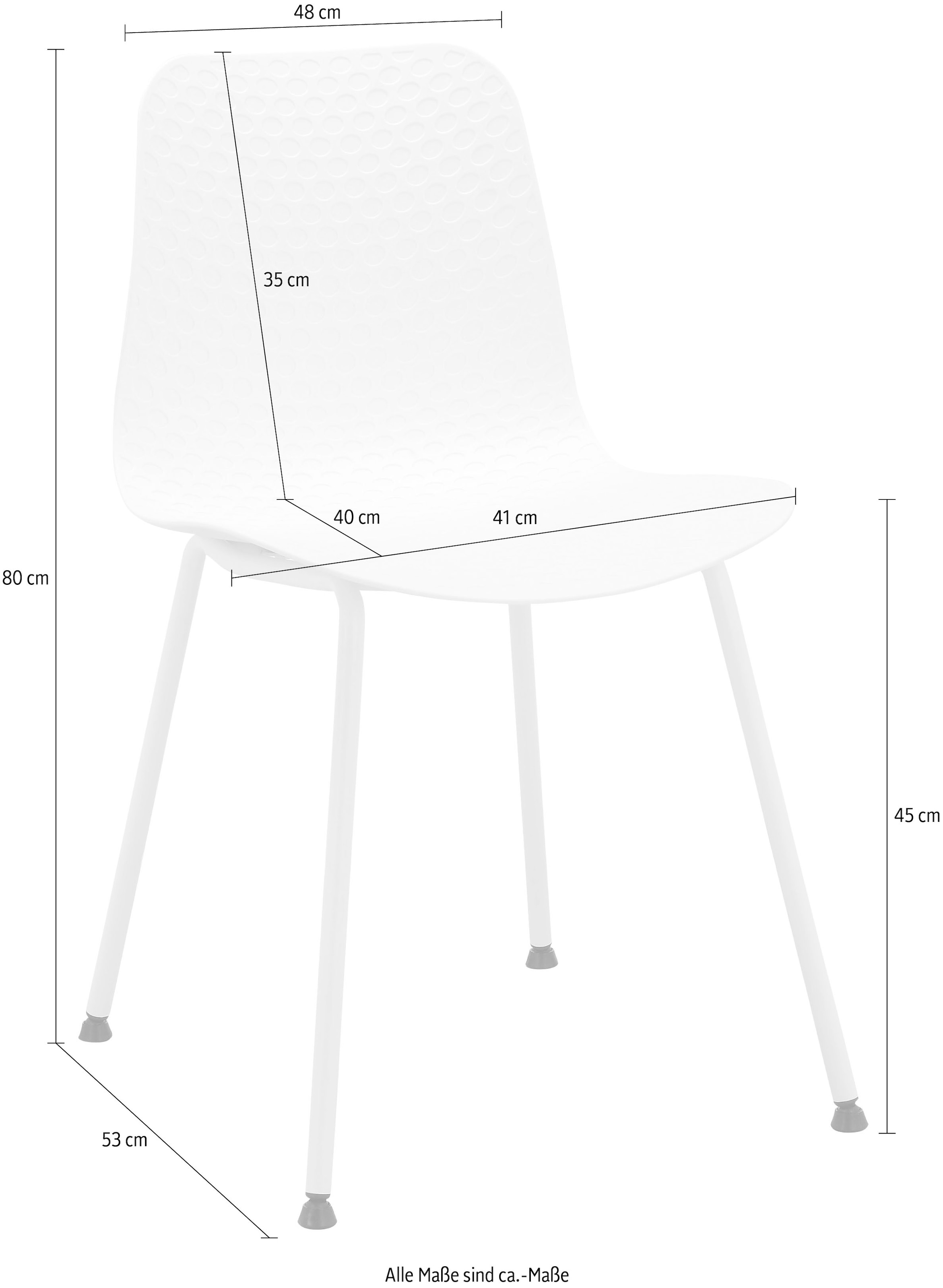 INOSIGN Esszimmerstuhl »Esrange«, 2 St., im 2er Set erhältlich, mit Sitzschale aus Kunststoff, Sitzhöhe 45 cm