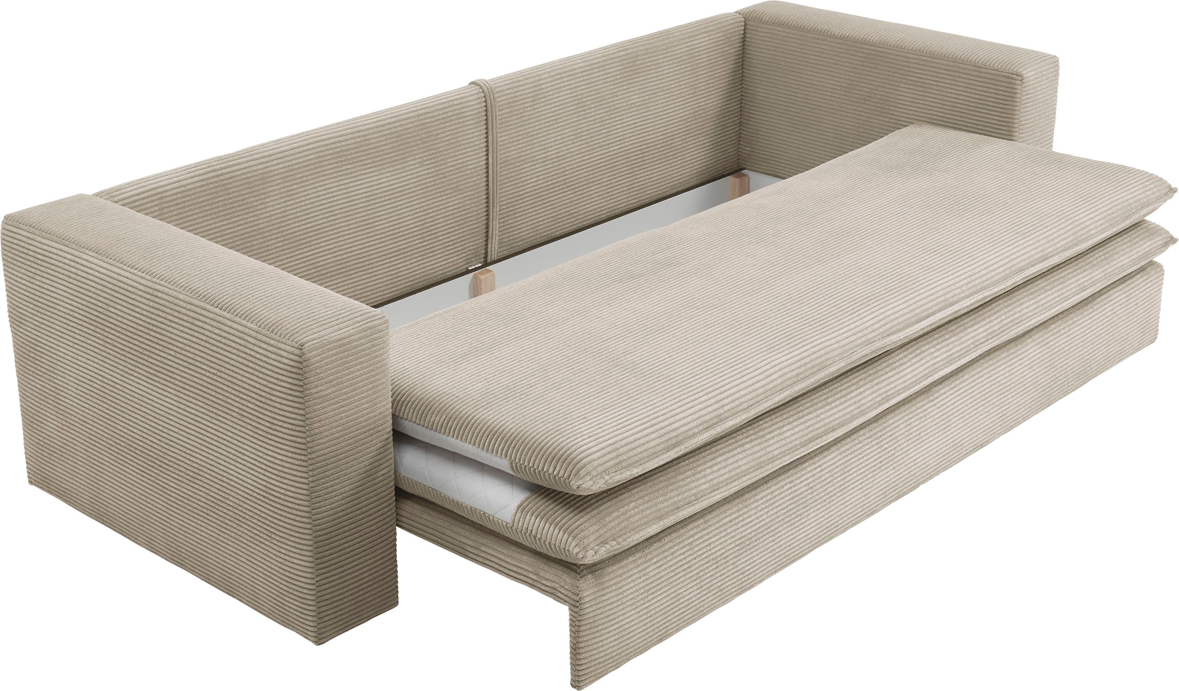 Sitzgruppe 3-Sitzer-Sofa Set Places OTTO »PIAGGE«, Online im und Loveseat-Hocker mit Bettfunktion Style tlg.), im (2 Shop of