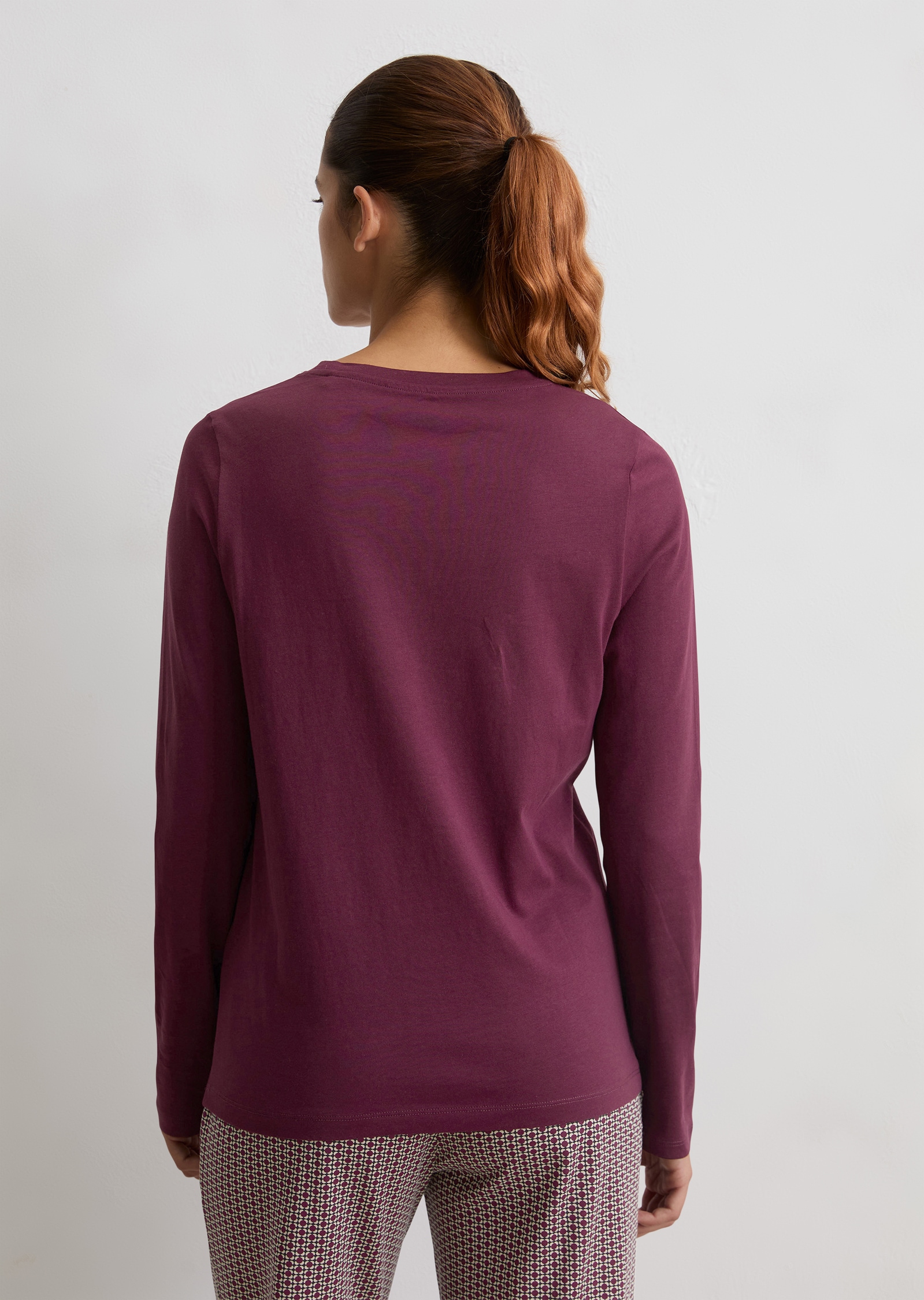 Marc O'Polo Langarmshirt »Mix N Match Cotton«, Baumwolle, weich, atmungsaktiv, Rundhals-Ausschnitt