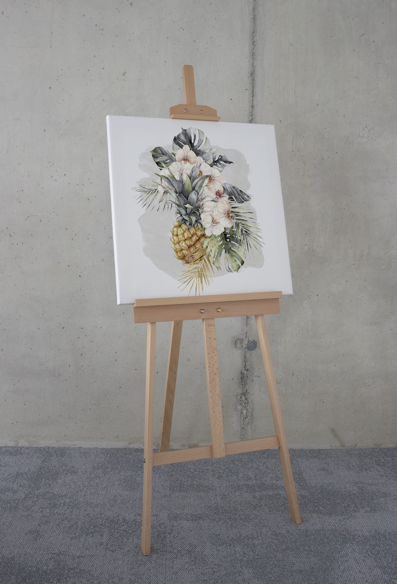 Komar Leinwandbild »Ananas Mûr - Größe 60 x 60 cm«, Natur, (1 St.), Keilrahmenbild mi Echtholzrahmen