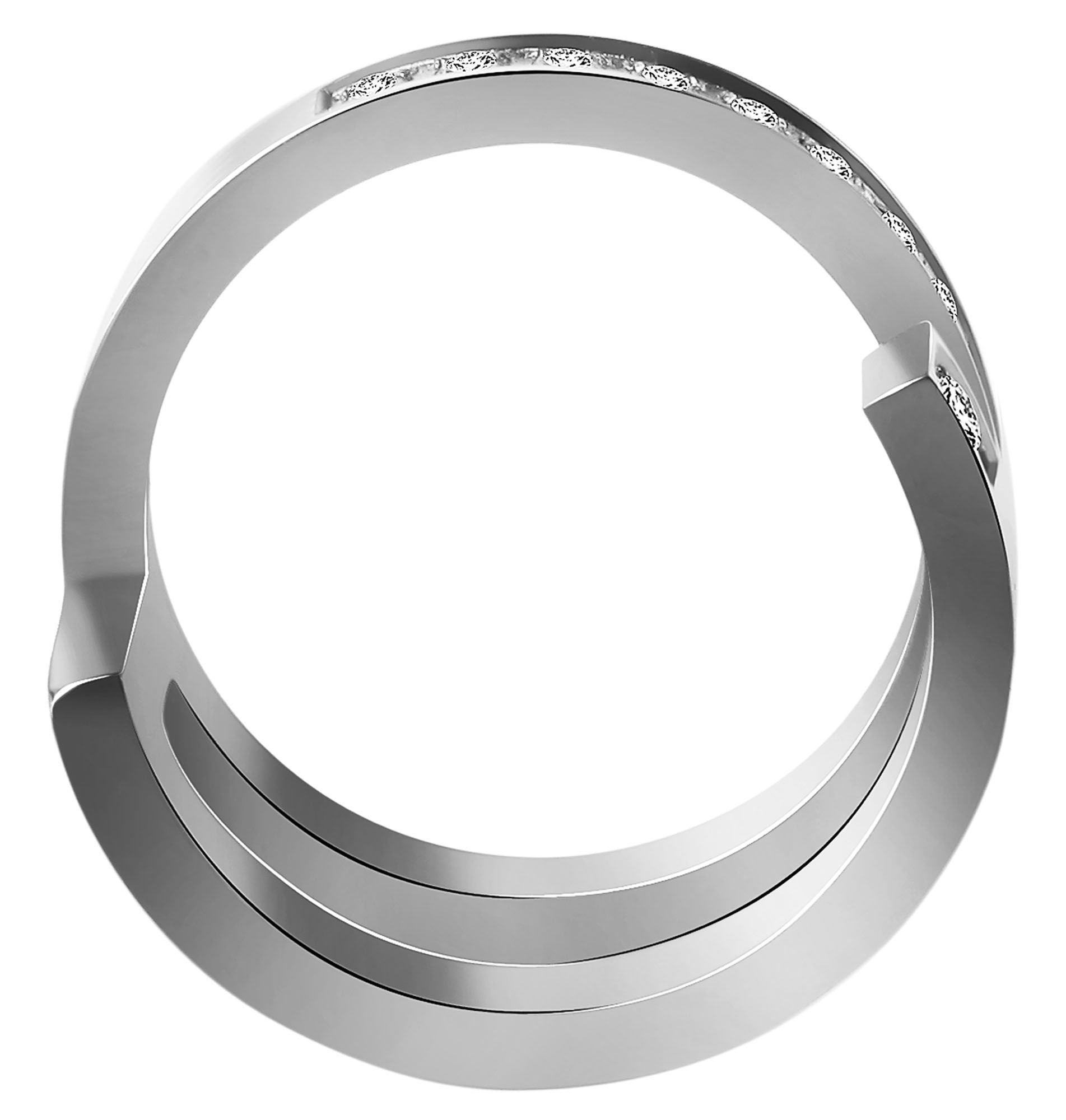 Adelia´s Fingerring »Damen Ring aus Edelstahl mit Strass Steinchen«